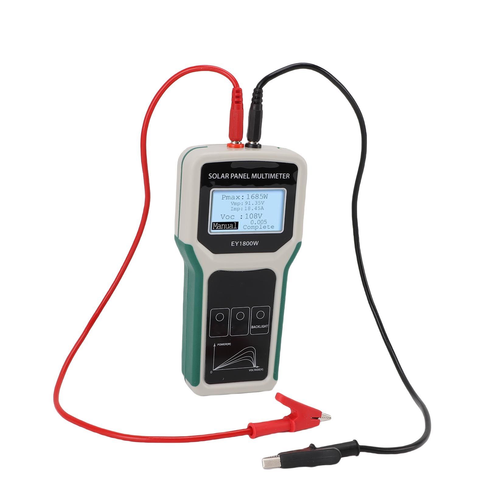 Solar Panel Tester Photovoltaic Multimeter EY1800W 20-120V with Backlight MPPT view 12