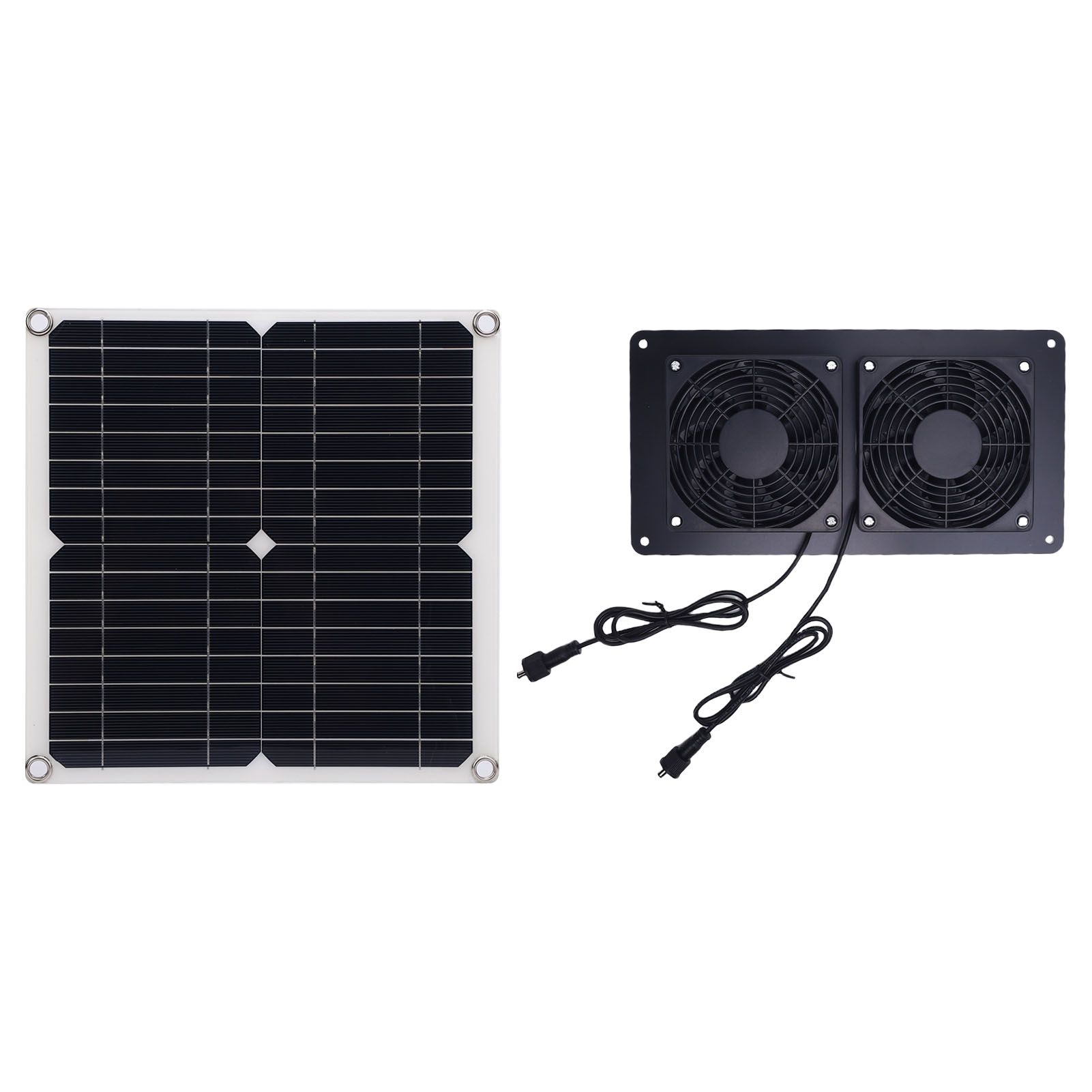 Solar Powered Exhaust Fan 12W 18V Monocrystalline Silicon Solar Panel Dual Fan view 4