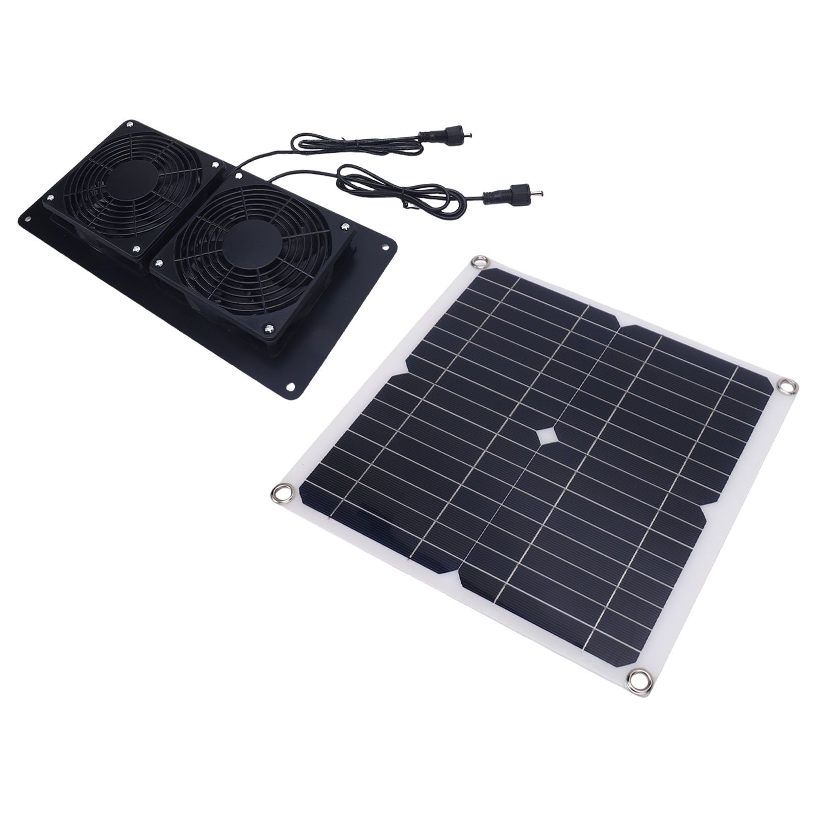 Solar Powered Exhaust Fan 12W 18V Monocrystalline Silicon Solar Panel Dual Fan view 8