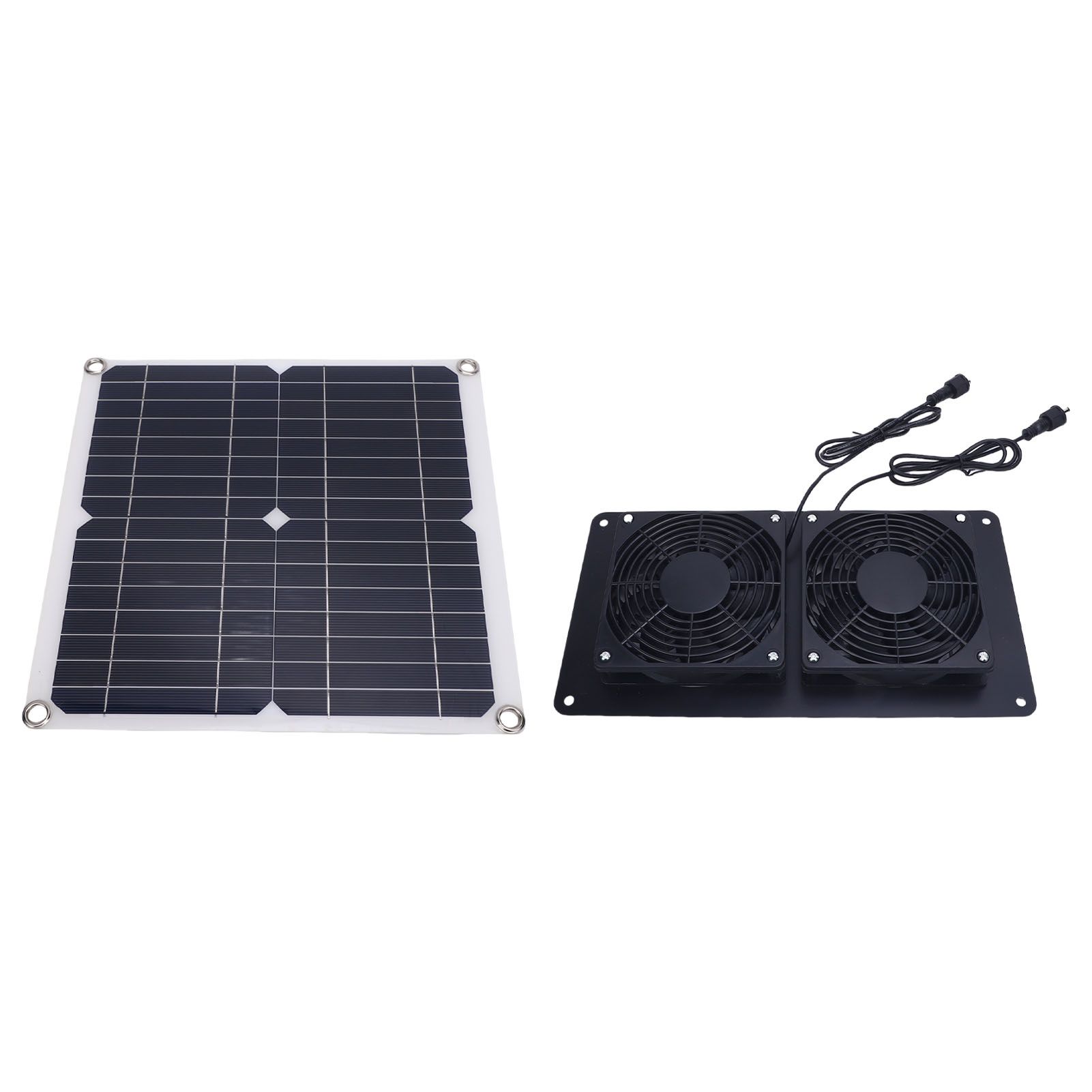 Solar Powered Exhaust Fan 12W 18V Monocrystalline Silicon Solar Panel Dual Fan view 12