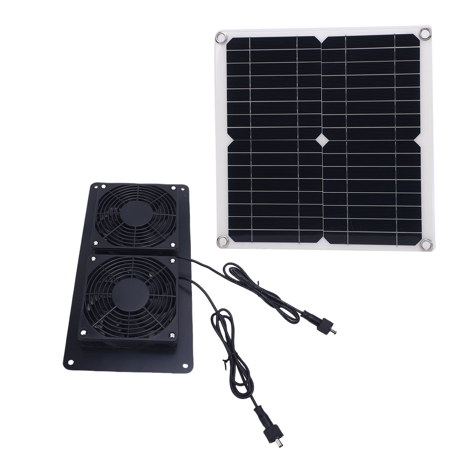 12W 18V Solar Powered Dual Exhaust Fan Kit 43.4Cfm Solar Panel Fan for Chicken view 6