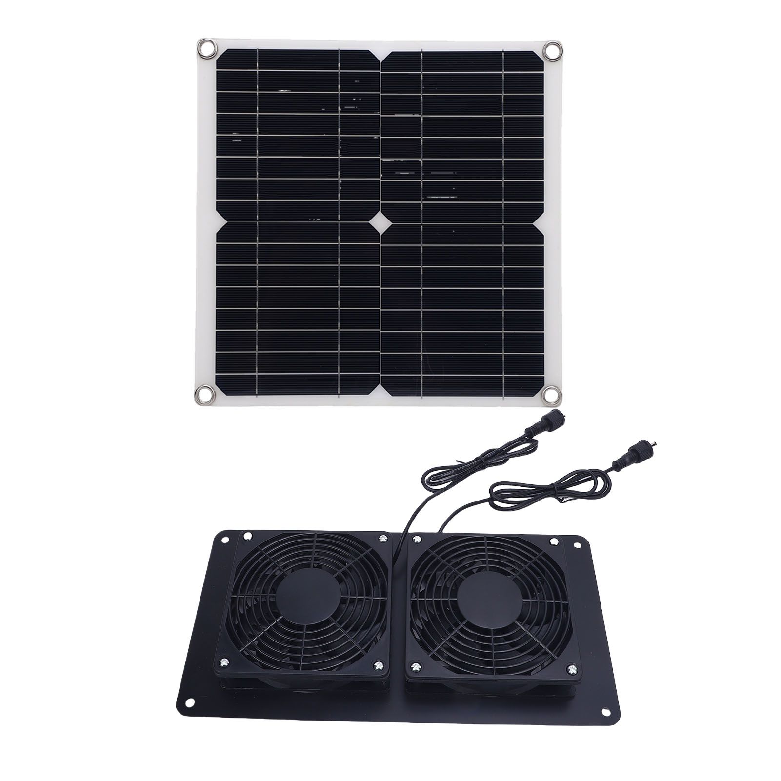12W 18V Solar Powered Dual Exhaust Fan Kit 43.4Cfm Solar Panel Fan for Chicken view 8
