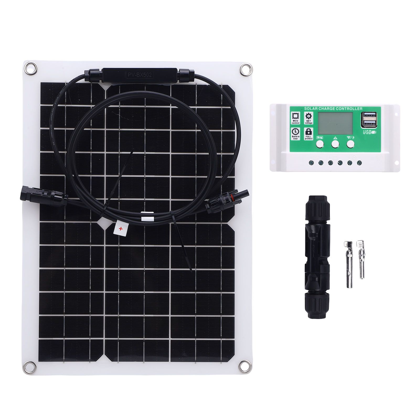 Solar Panel Charger Kit 15W18V Rain Proof Multifunctional Car Solar Panel view 3
