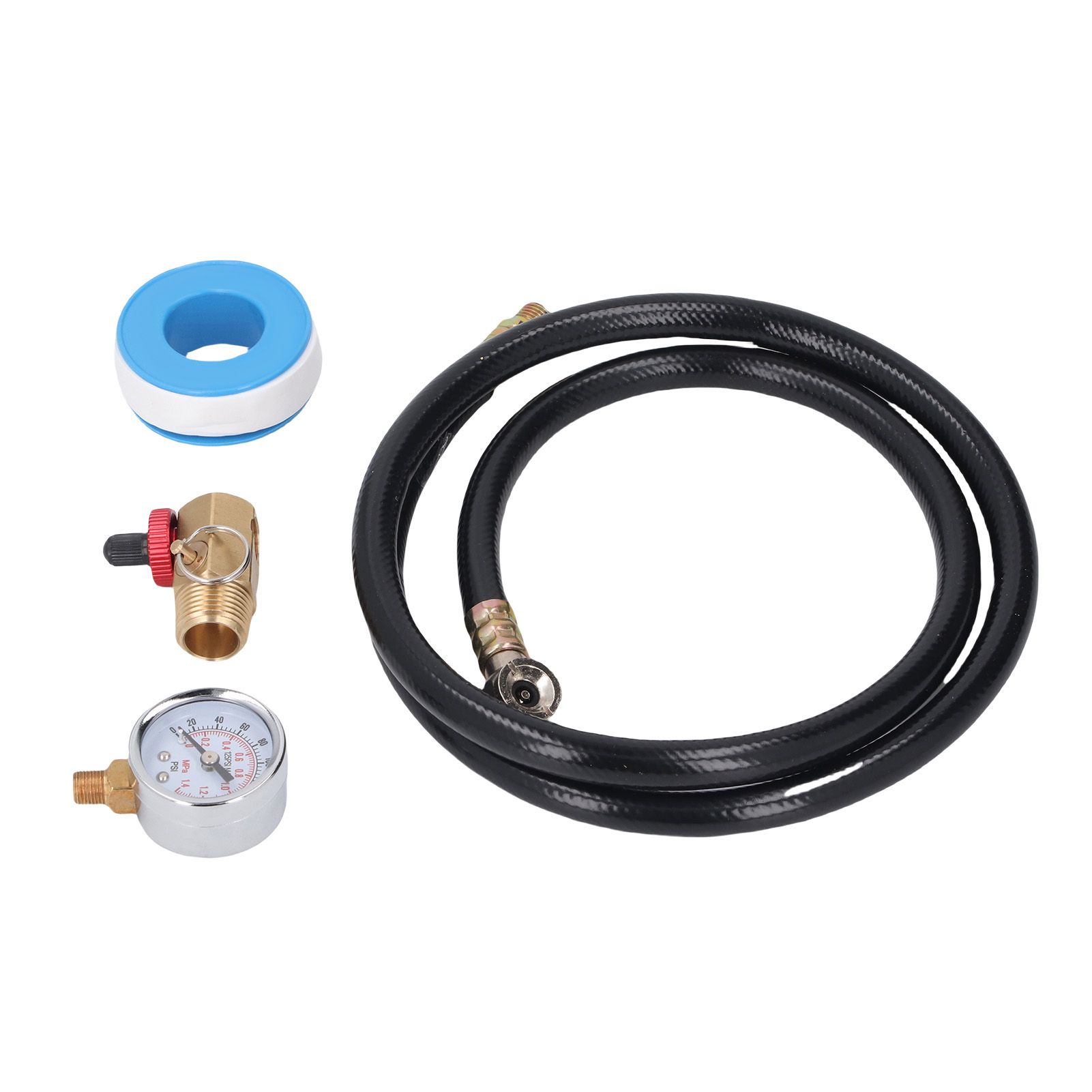 Air Tank Repair Kit 0-200 PSI Pressure Meter Brass Manifold Air Tank Hose view 8