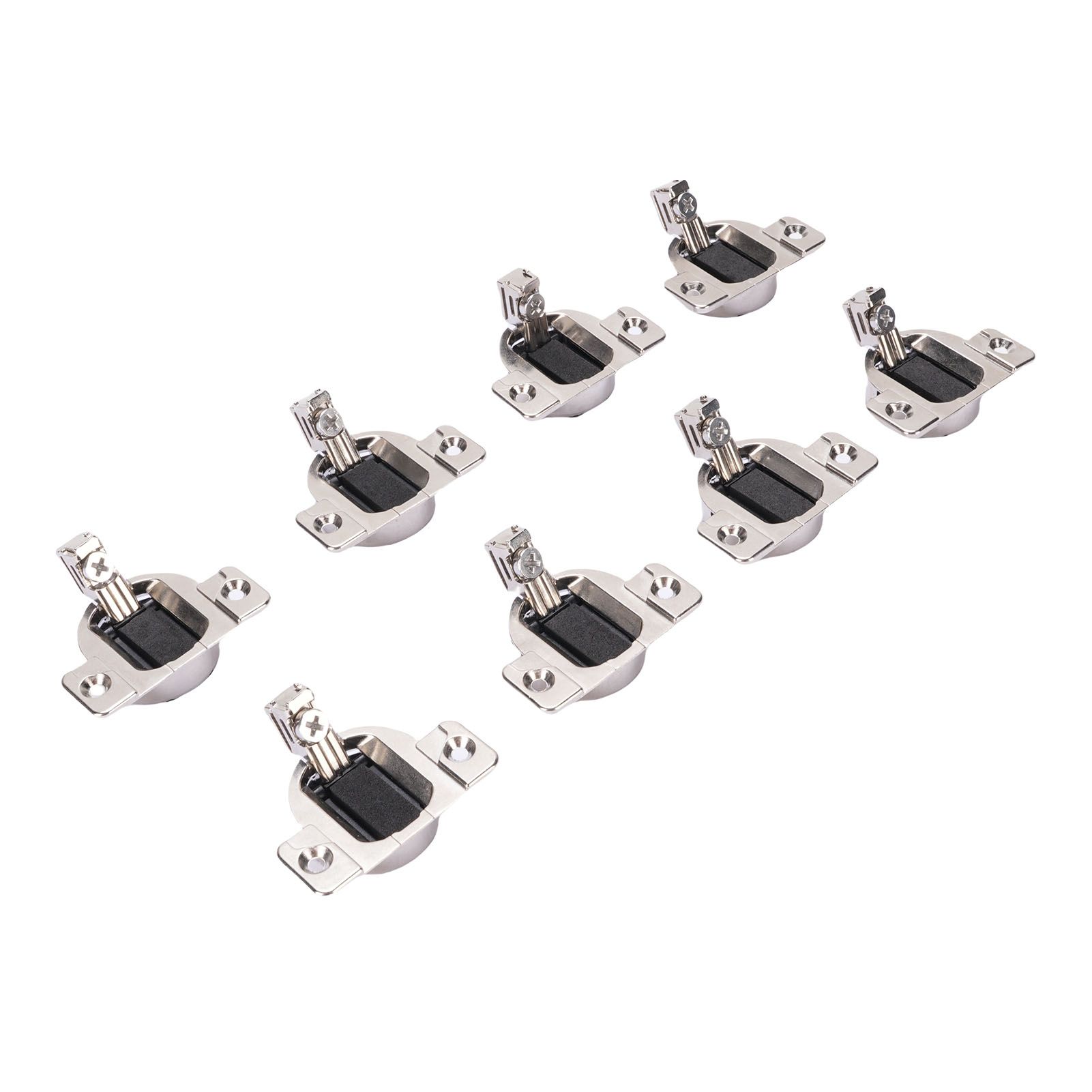 8Pcs 110 Degrees Screw On Self Closing Compact 33 Hinge Zinc Alloy Sturdy