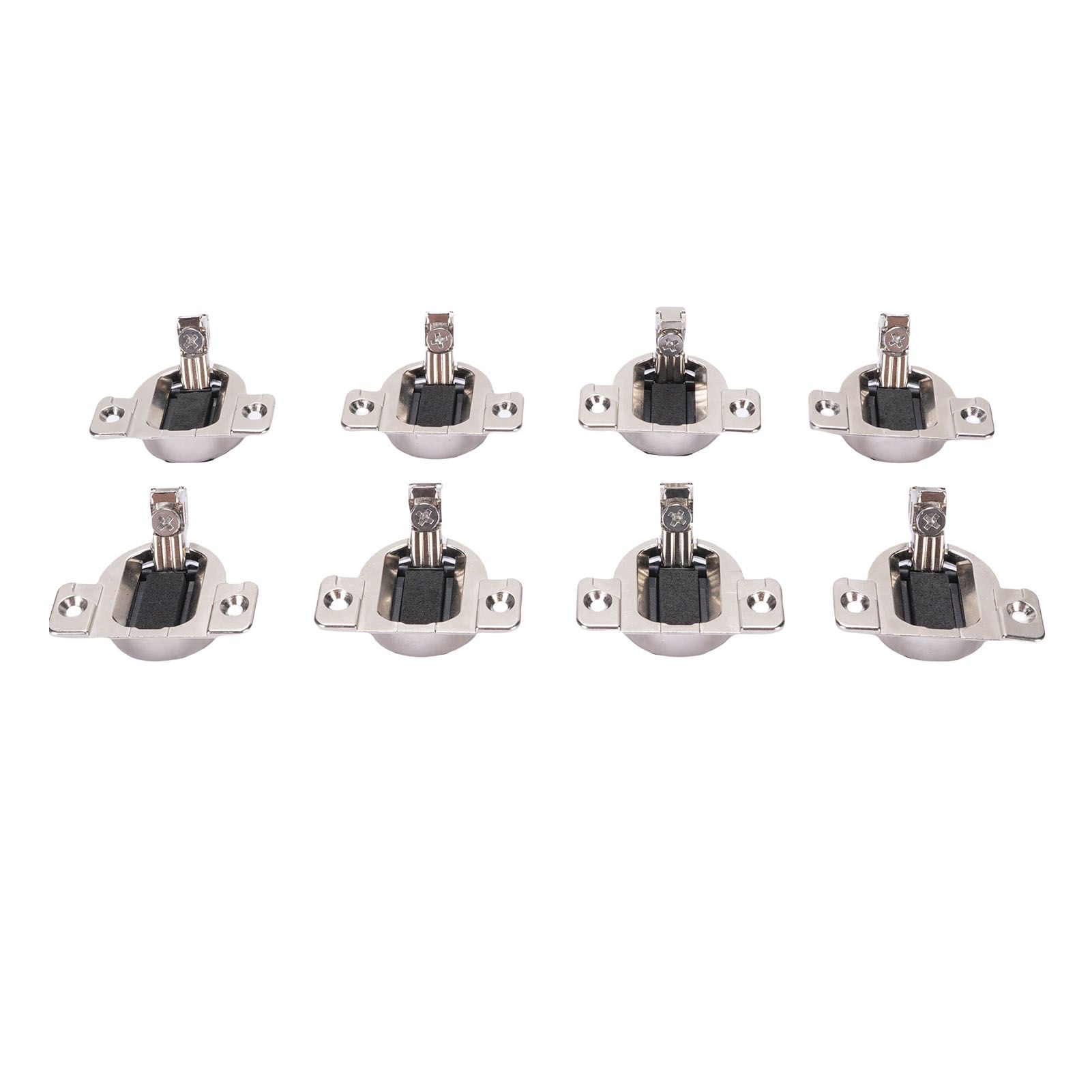 8Pcs 110 Degrees Screw On Self Closing Compact 33 Hinge Zinc Alloy Sturdy view 3