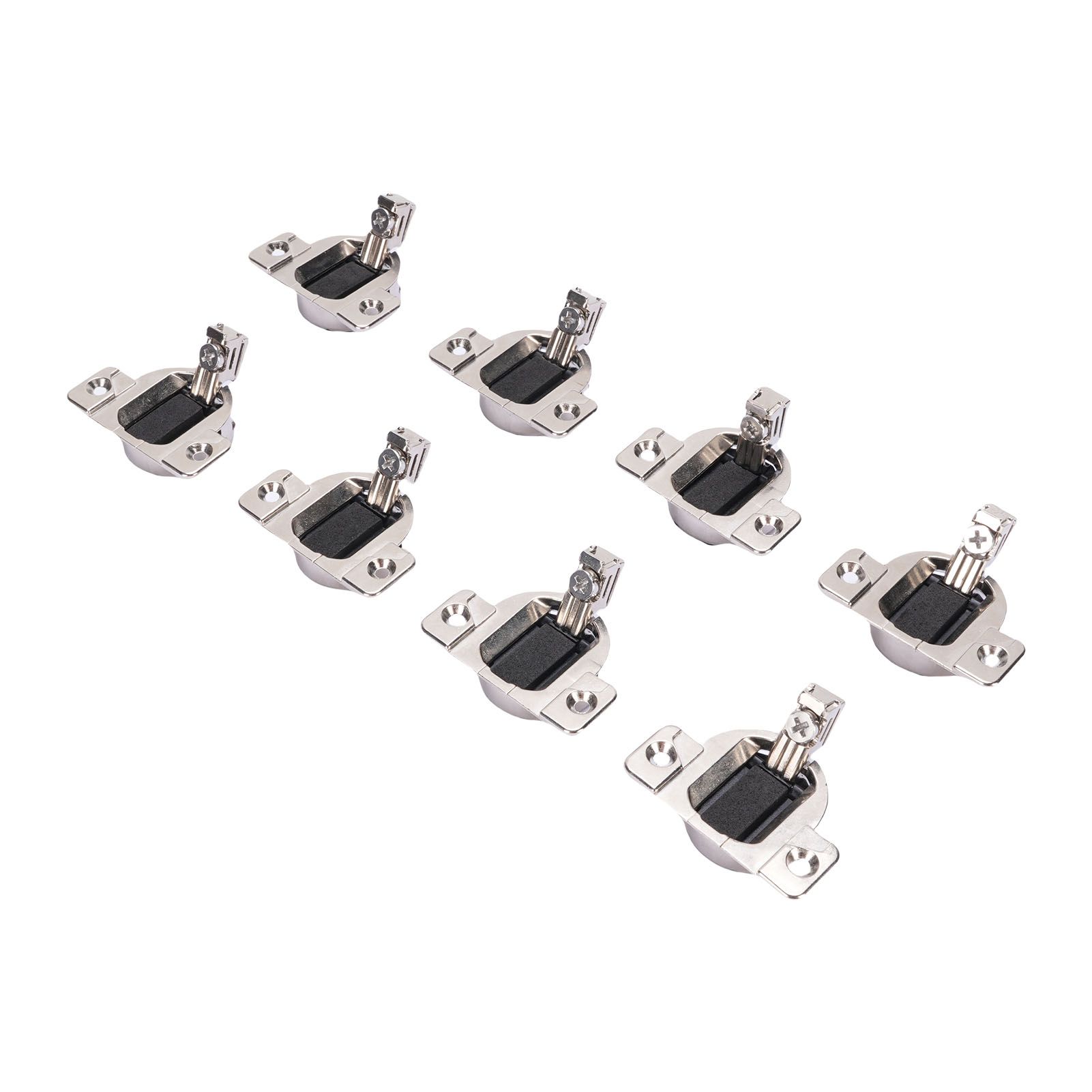 8Pcs 110 Degrees Screw On Self Closing Compact 33 Hinge Zinc Alloy Sturdy view 4