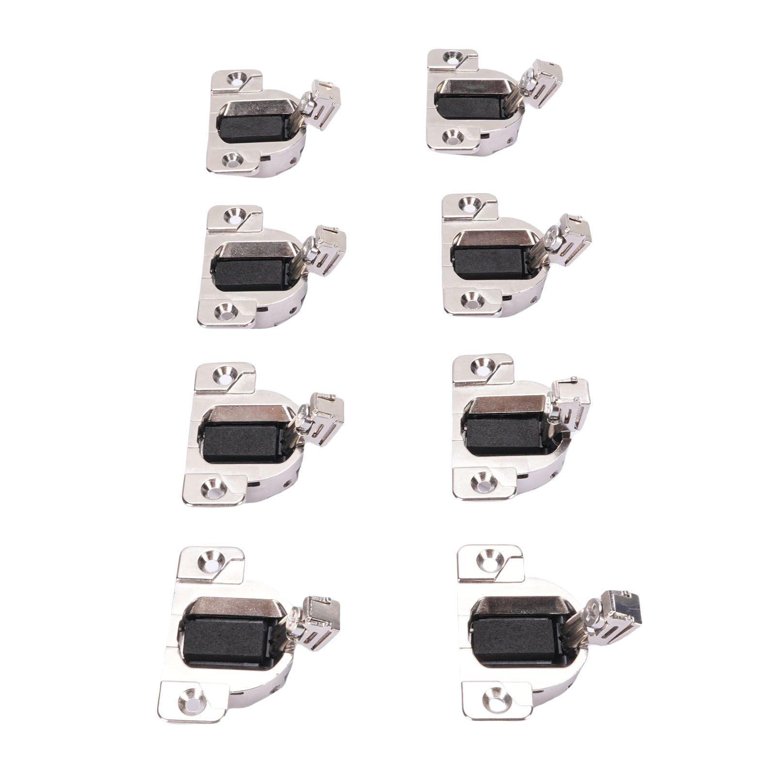 8Pcs 110 Degrees Screw On Self Closing Compact 33 Hinge Zinc Alloy Sturdy view 12