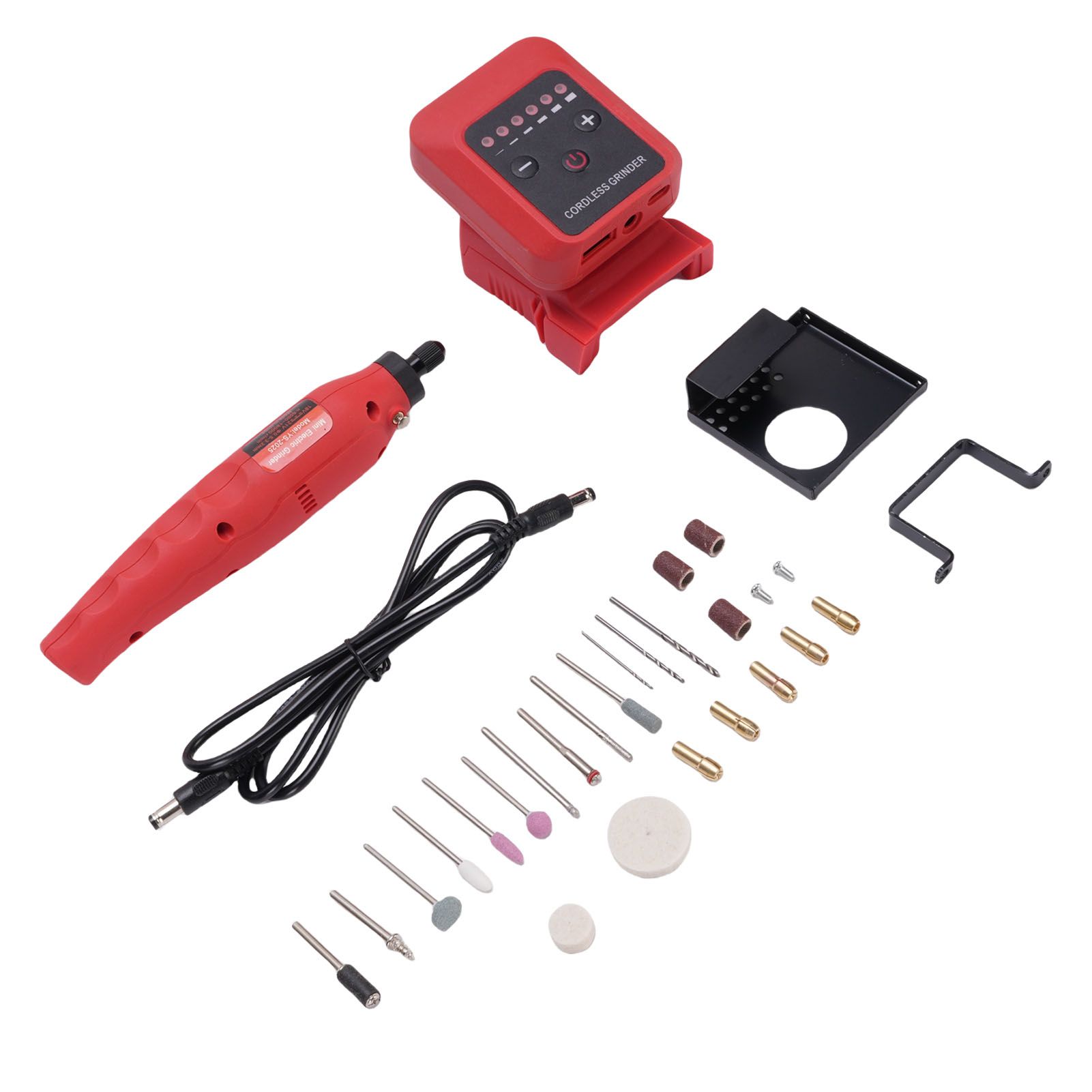 Small Cordless Grinder 20V Rechargeable Battery Powered Drill 6000-18000rpm