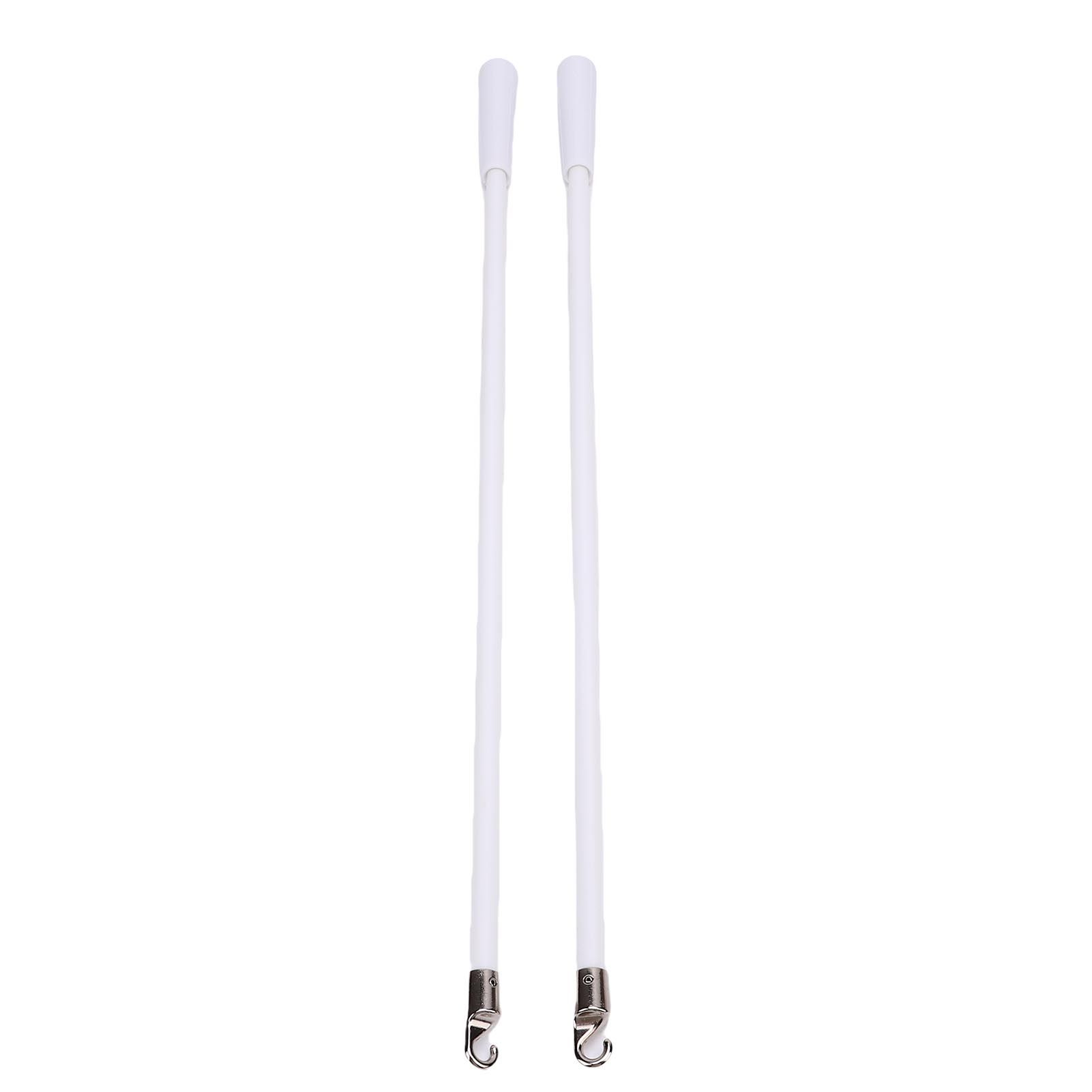 2pcs Blind Wands Vertical Blinds Stick Replacement with Hook Handle White