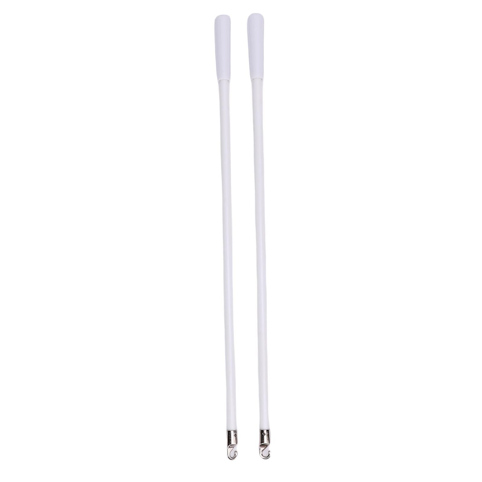 2pcs Blind Wands Vertical Blinds Stick Replacement with Hook Handle White view 3