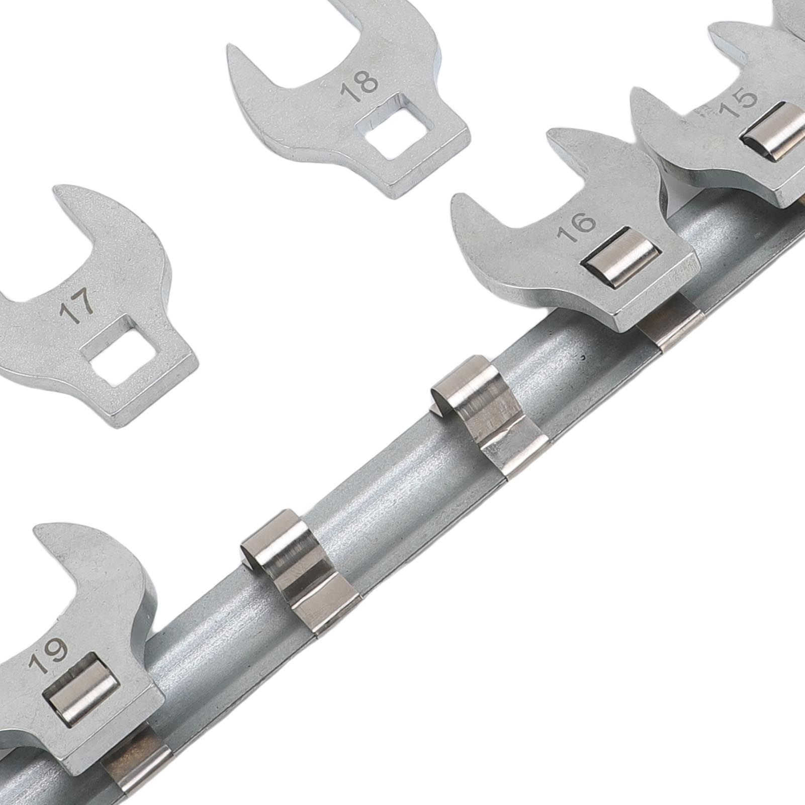 Crows Foot Wrench Set Metric Kit With Clamp On Organizer for Tight Spaces view 2
