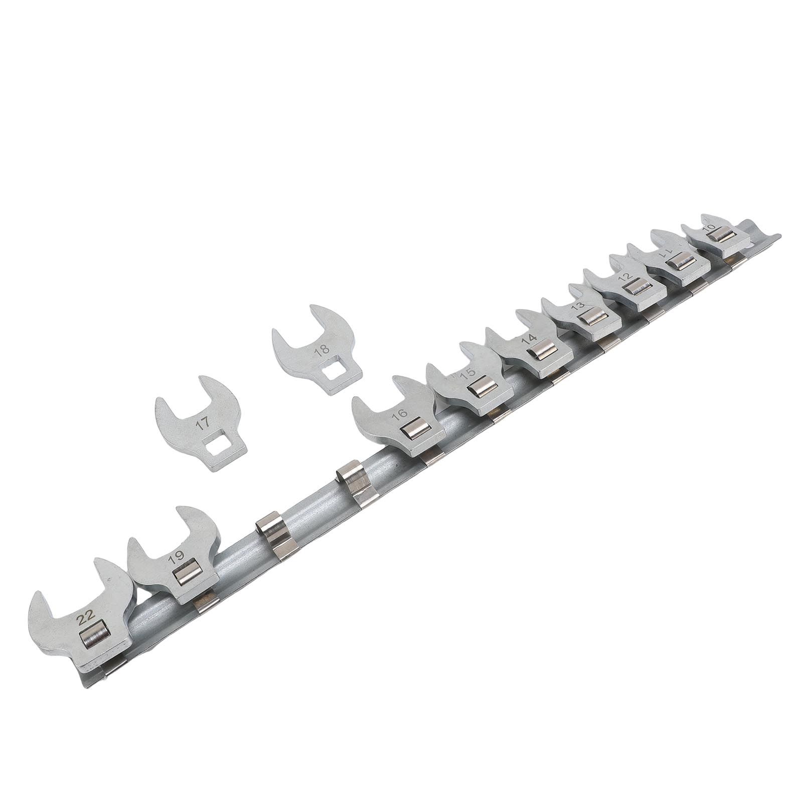 Crows Foot Wrench Set Metric Kit With Clamp On Organizer for Tight Spaces view 8
