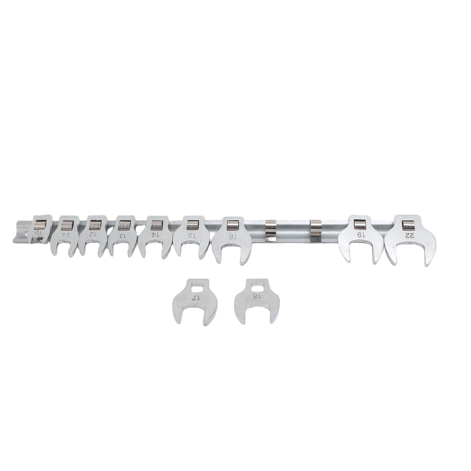Crows Foot Wrench Set Metric Kit With Clamp On Organizer for Tight Spaces view 9