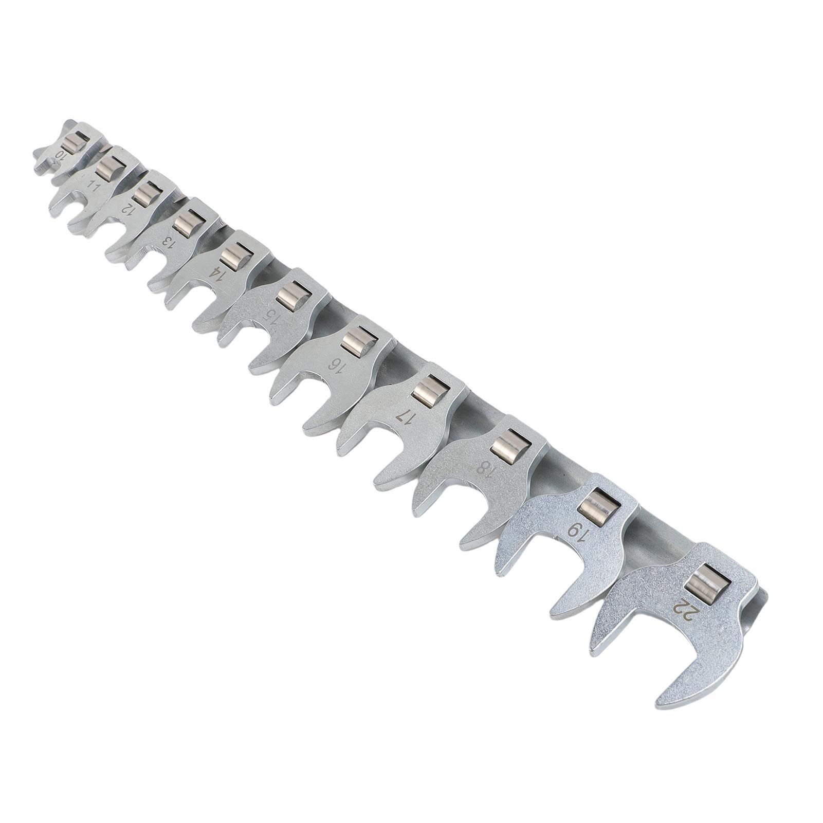 Crows Foot Wrench Set Metric Kit With Clamp On Organizer for Tight Spaces view 11