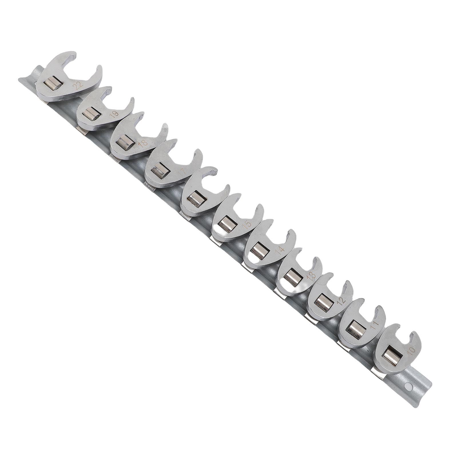 Crows Foot Wrench Set Metric Kit With Clamp On Organizer for Tight Spaces view 4