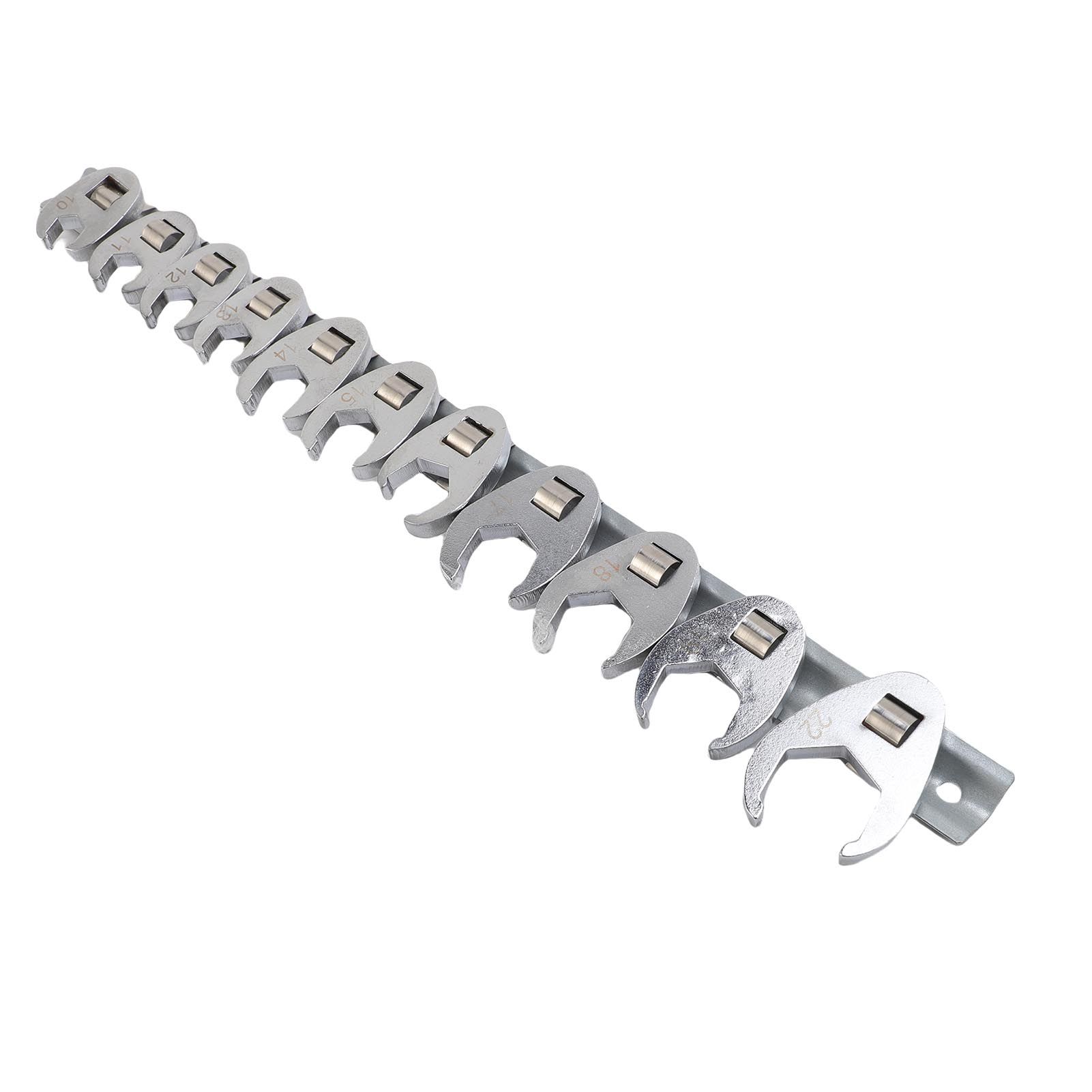 Crows Foot Wrench Set Metric Kit With Clamp On Organizer for Tight Spaces view 12
