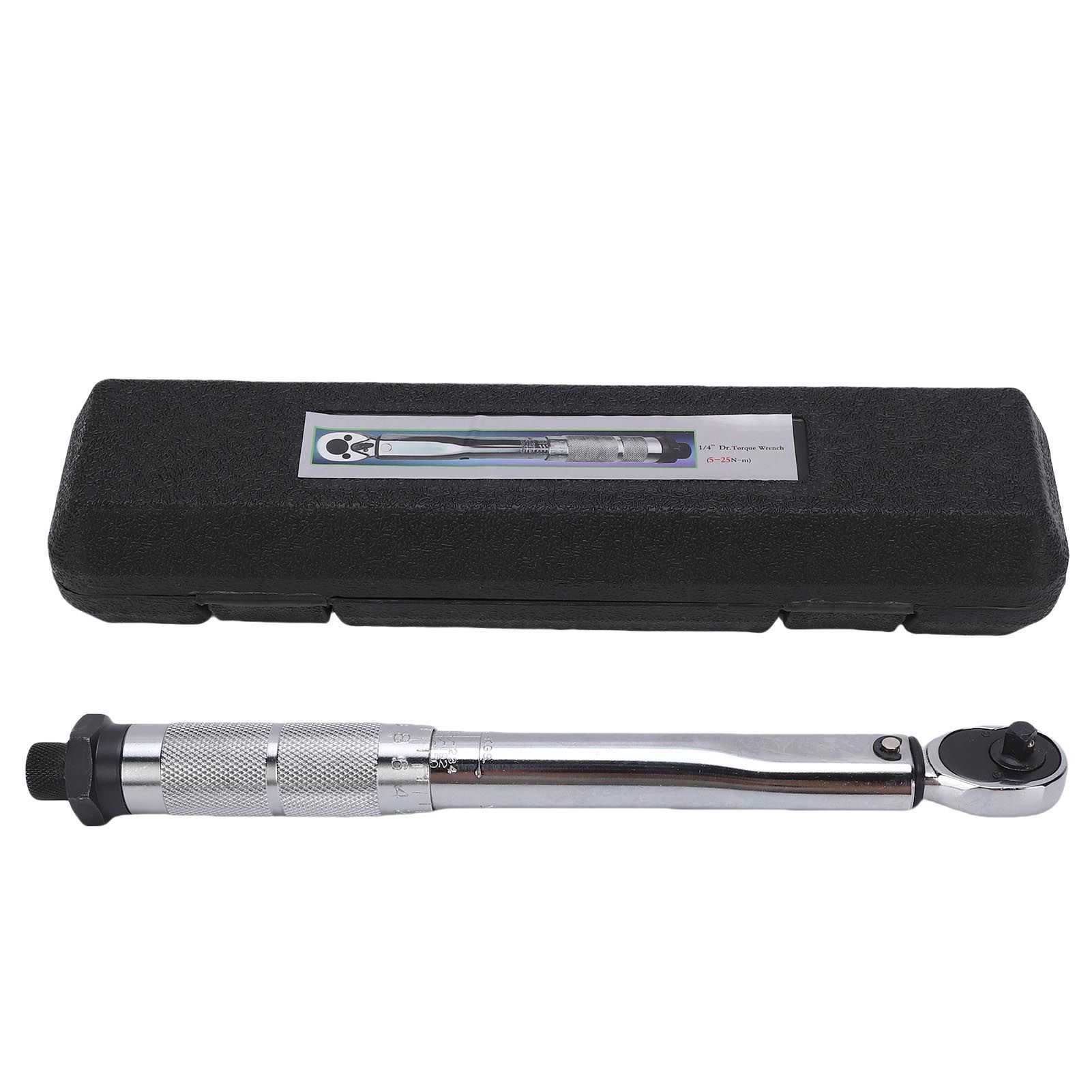 Torque Wrench 1/4 Inch 5-25Nm 5kg Adjustable Pre Set Torque Wrench for Car view 3