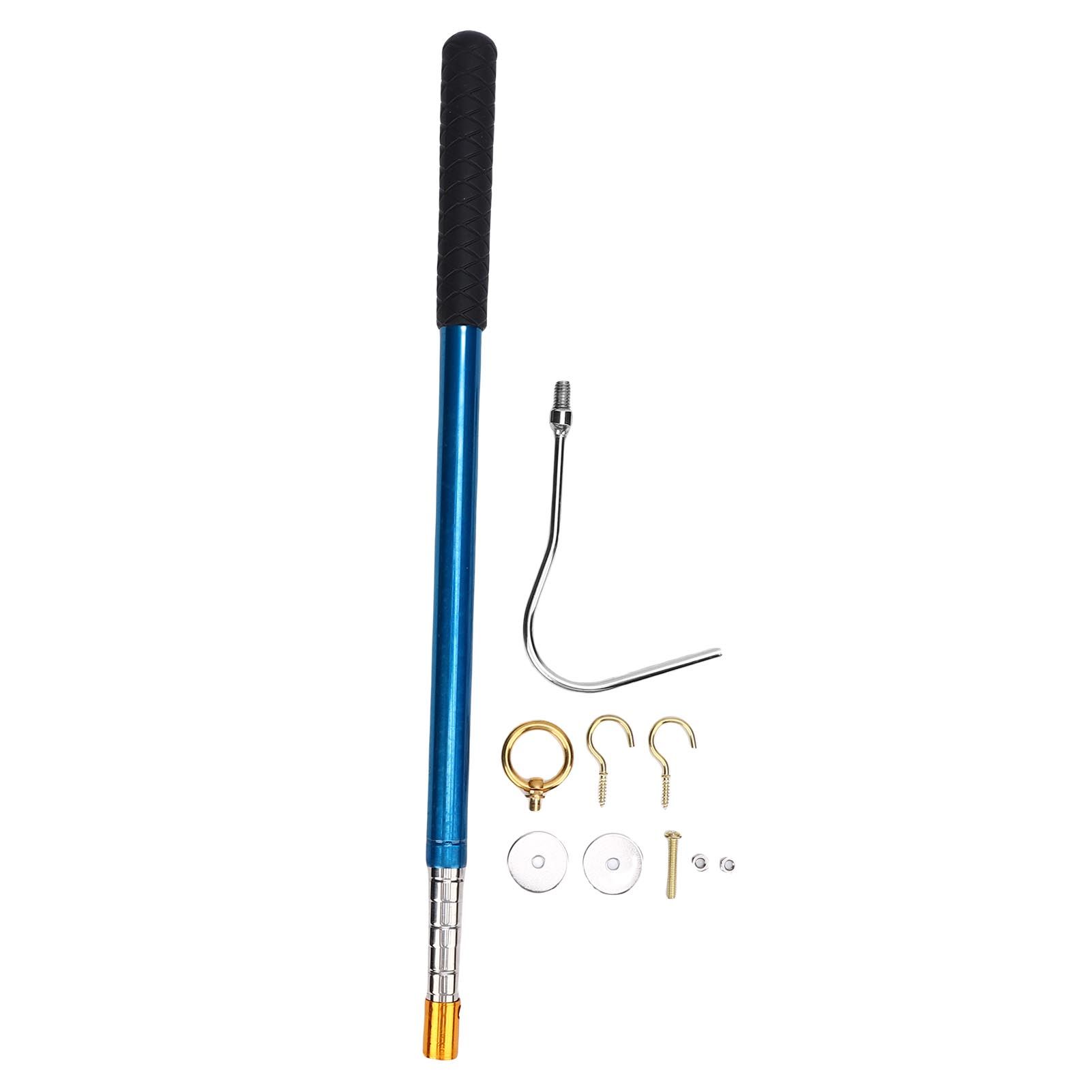 Attic Pull Down Hook 62.6in Metal Telescopic Ladder Door Stairs Puller for view 3