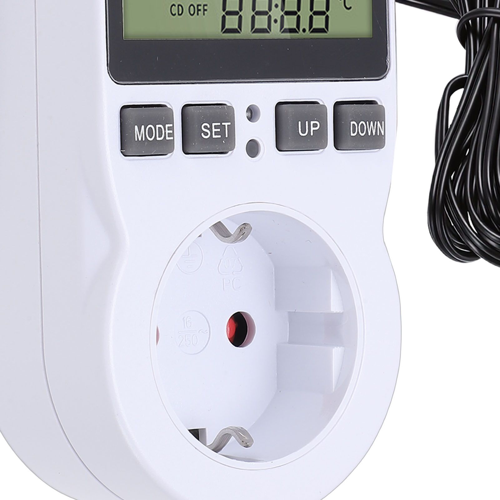 Digital Temperature Controller LCD Display Countdown Digital Thermostat Outlet view 2