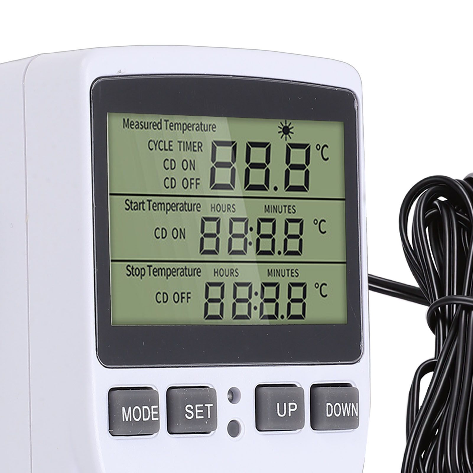 Digital Temperature Controller LCD Display Countdown Digital Thermostat Outlet view 5