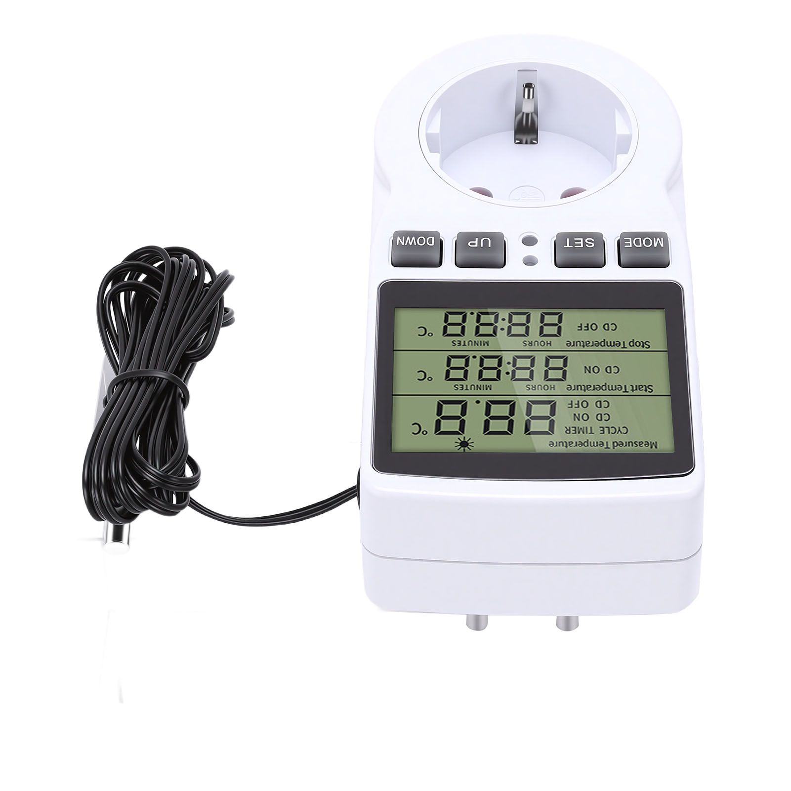 Digital Temperature Controller LCD Display Countdown Digital Thermostat Outlet view 6