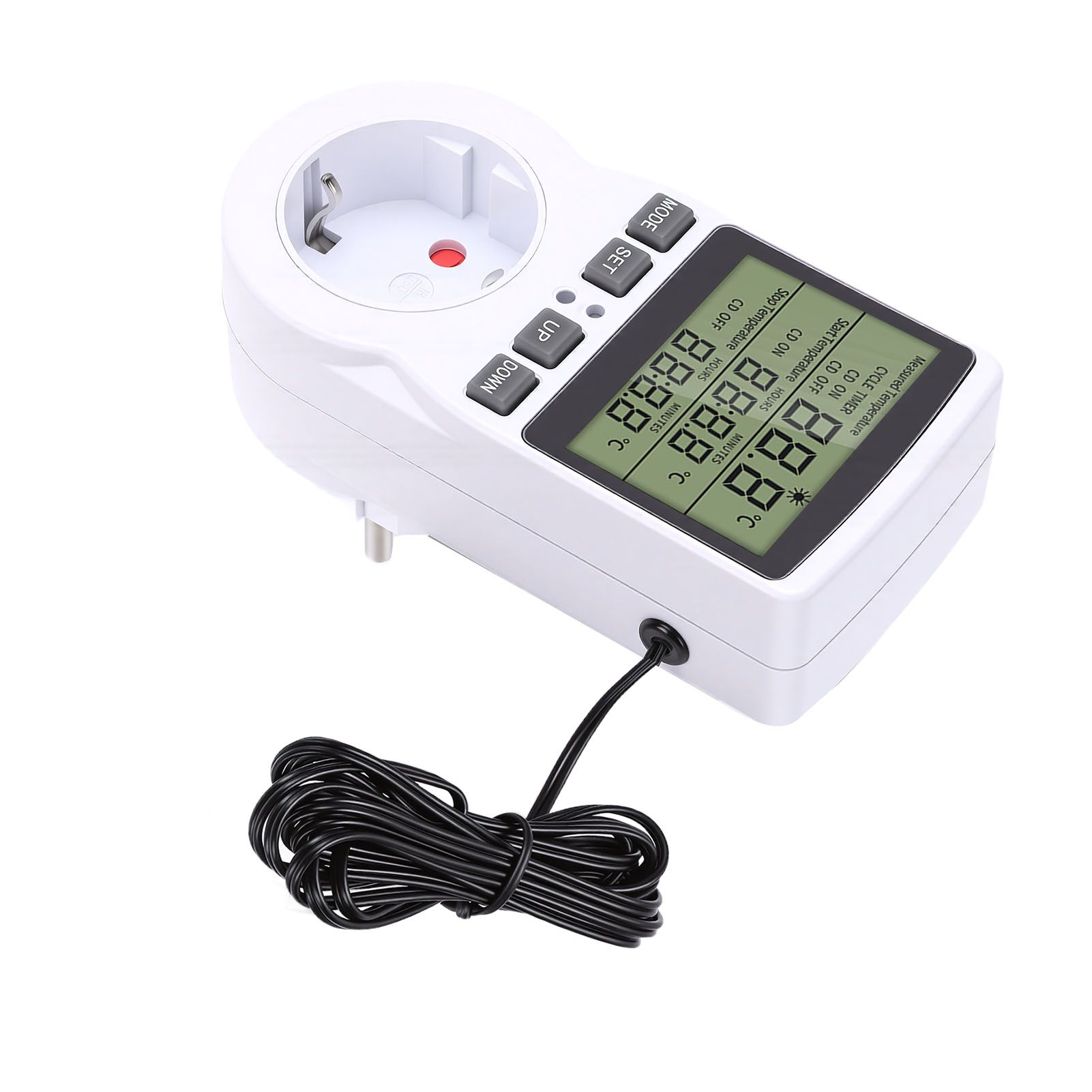 Digital Temperature Controller LCD Display Countdown Digital Thermostat Outlet view 8