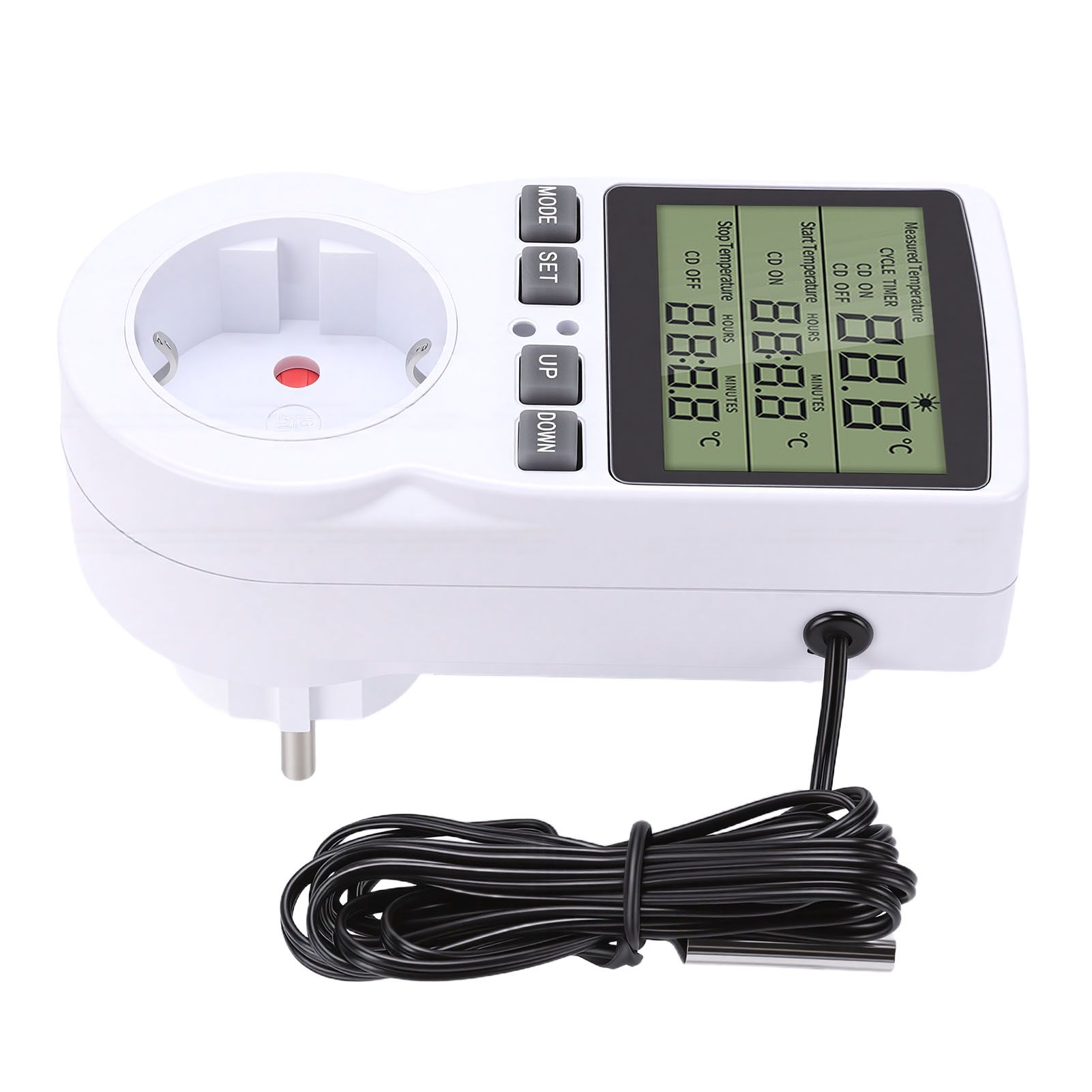 Digital Temperature Controller LCD Display Countdown Digital Thermostat Outlet view 9