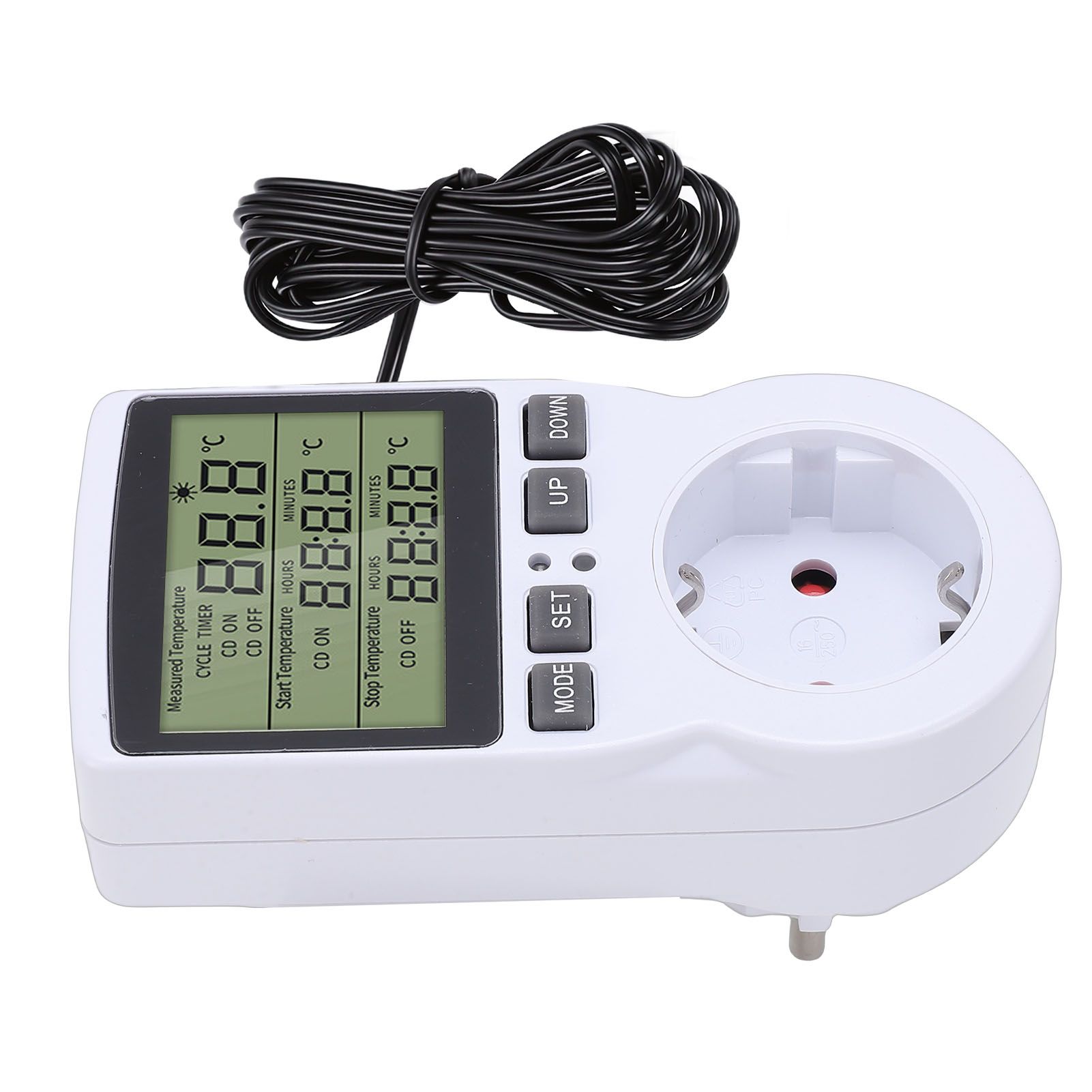 Digital Temperature Controller LCD Display Countdown Digital Thermostat Outlet view 10