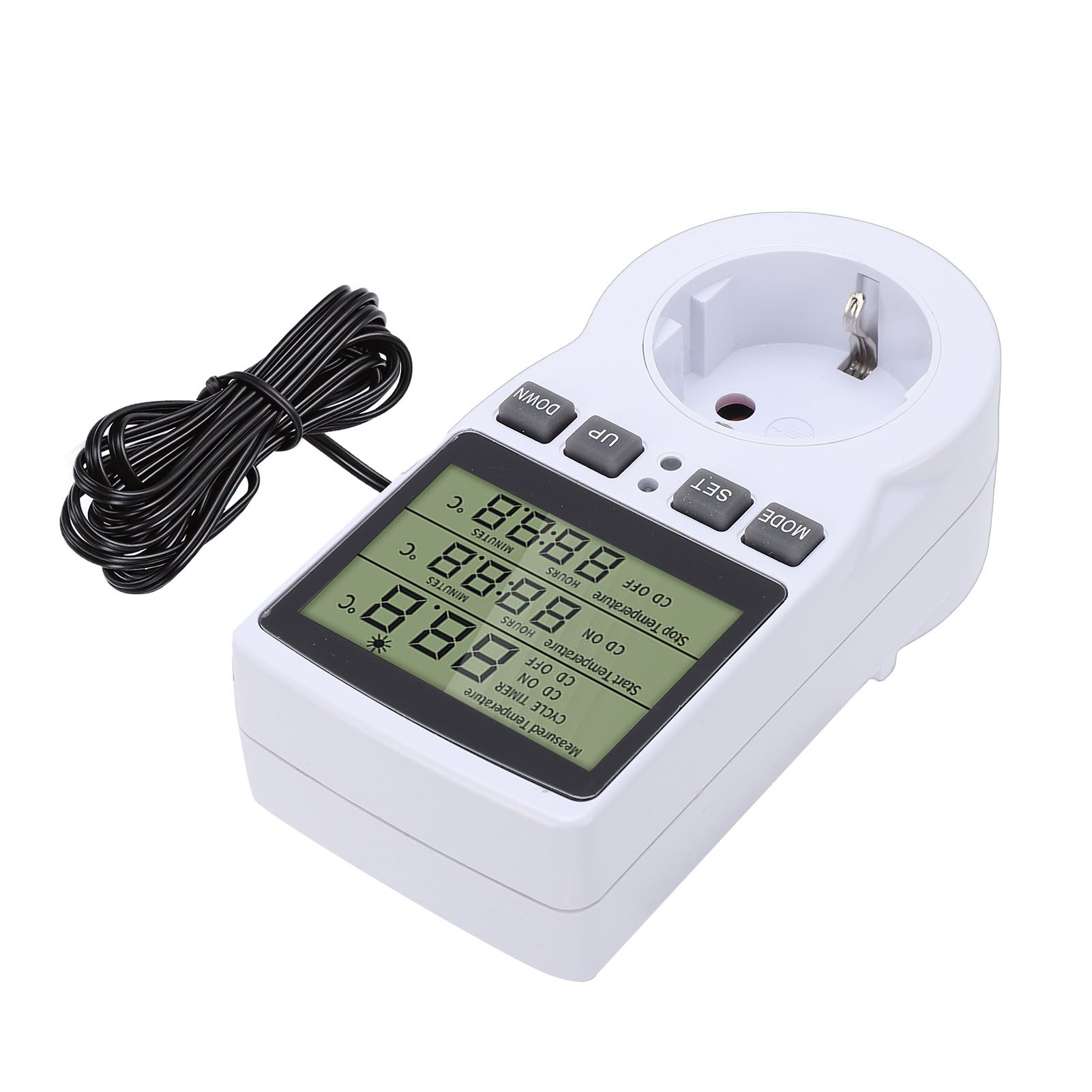 Digital Temperature Controller LCD Display Countdown Digital Thermostat Outlet view 11
