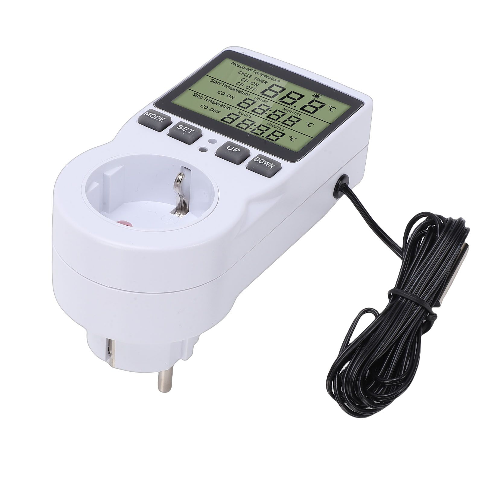 Digital Temperature Controller LCD Display Countdown Digital Thermostat Outlet view 12