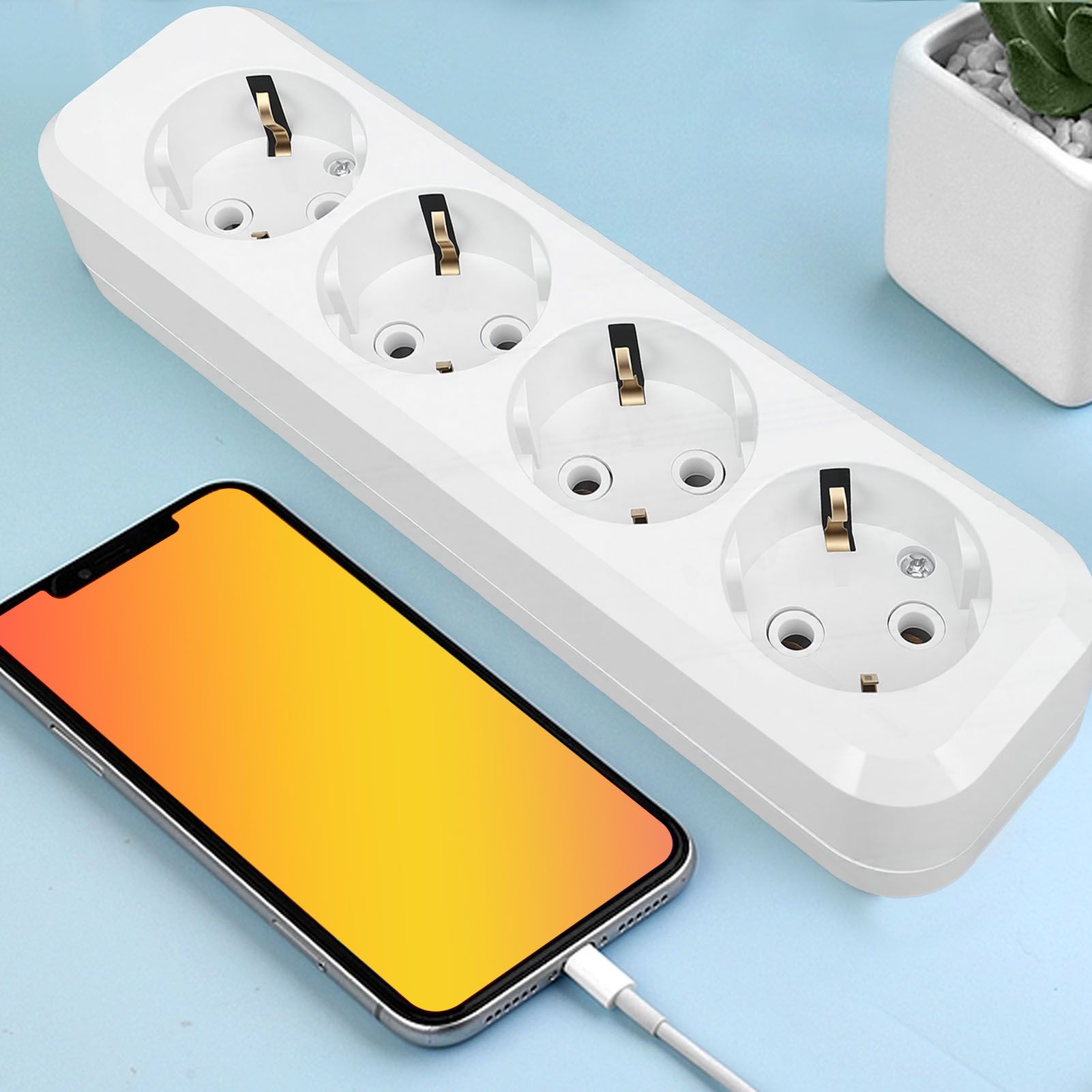 European Plug Socket Panel 16A Current Round Hole Plug Socket Wall Power view 12