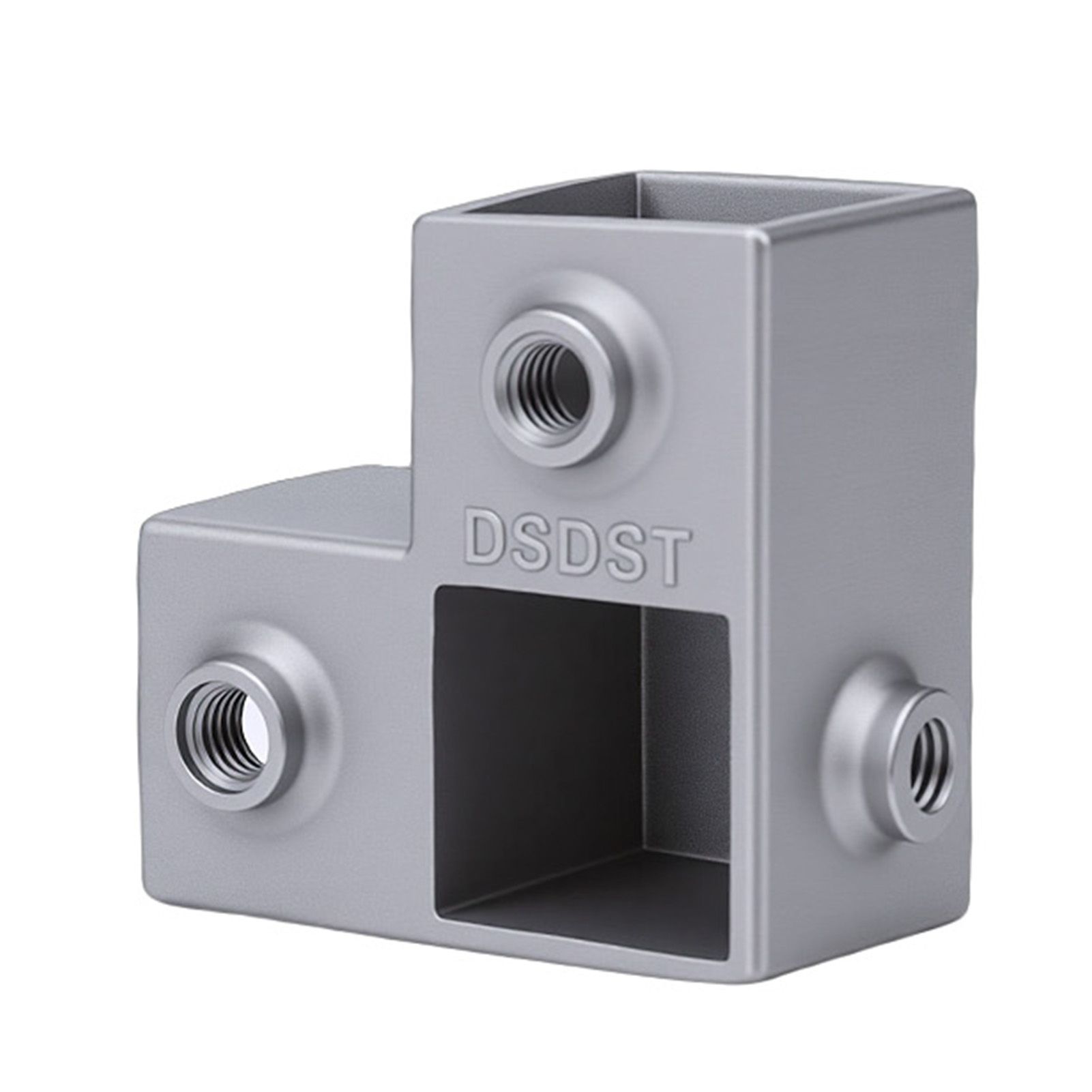8PCS Square Tube Connector Aluminum 1 Inch 3 Way L Shaped Pipe Fitting 90 view 2
