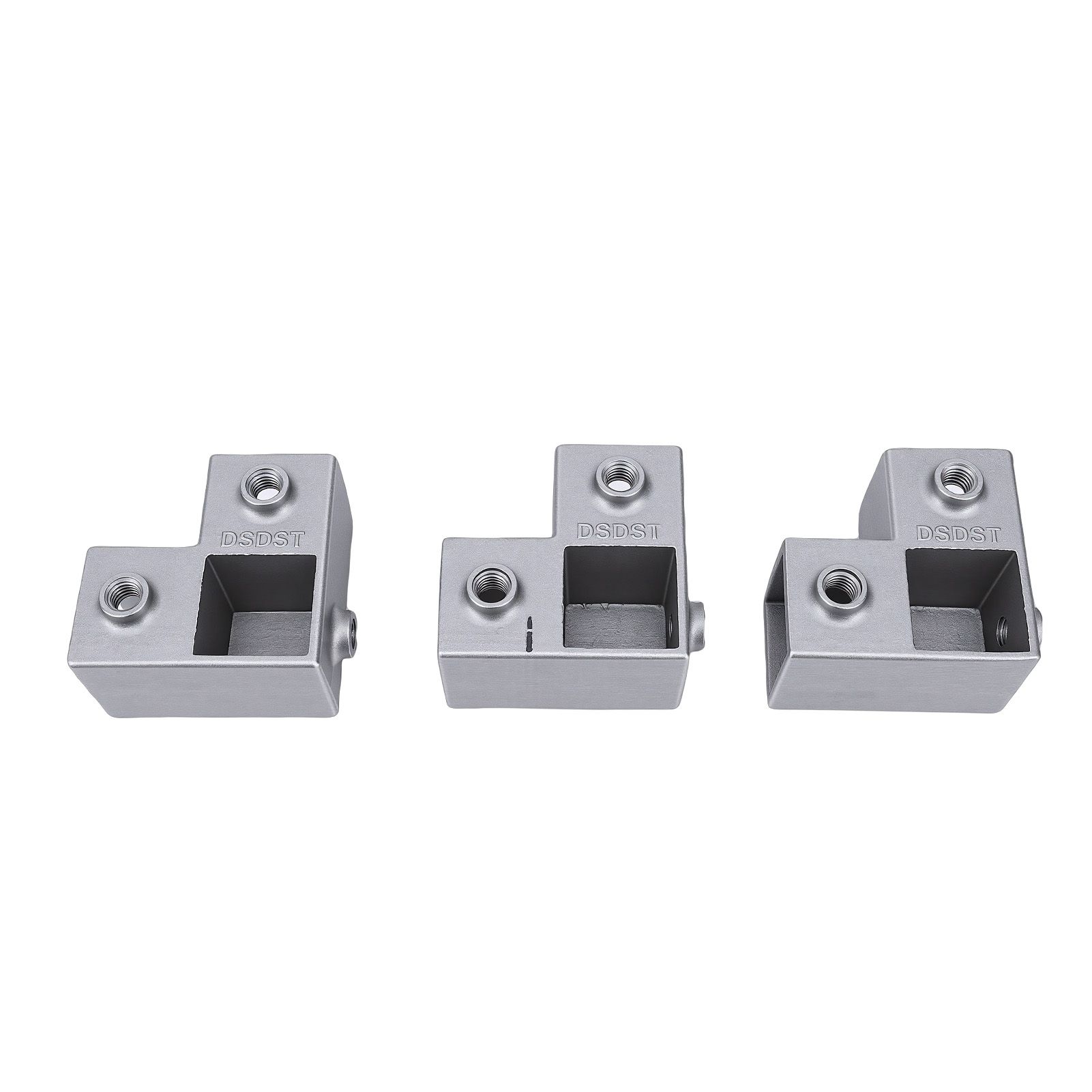 8PCS Square Tube Connector Aluminum 1 Inch 3 Way L Shaped Pipe Fitting 90 view 4