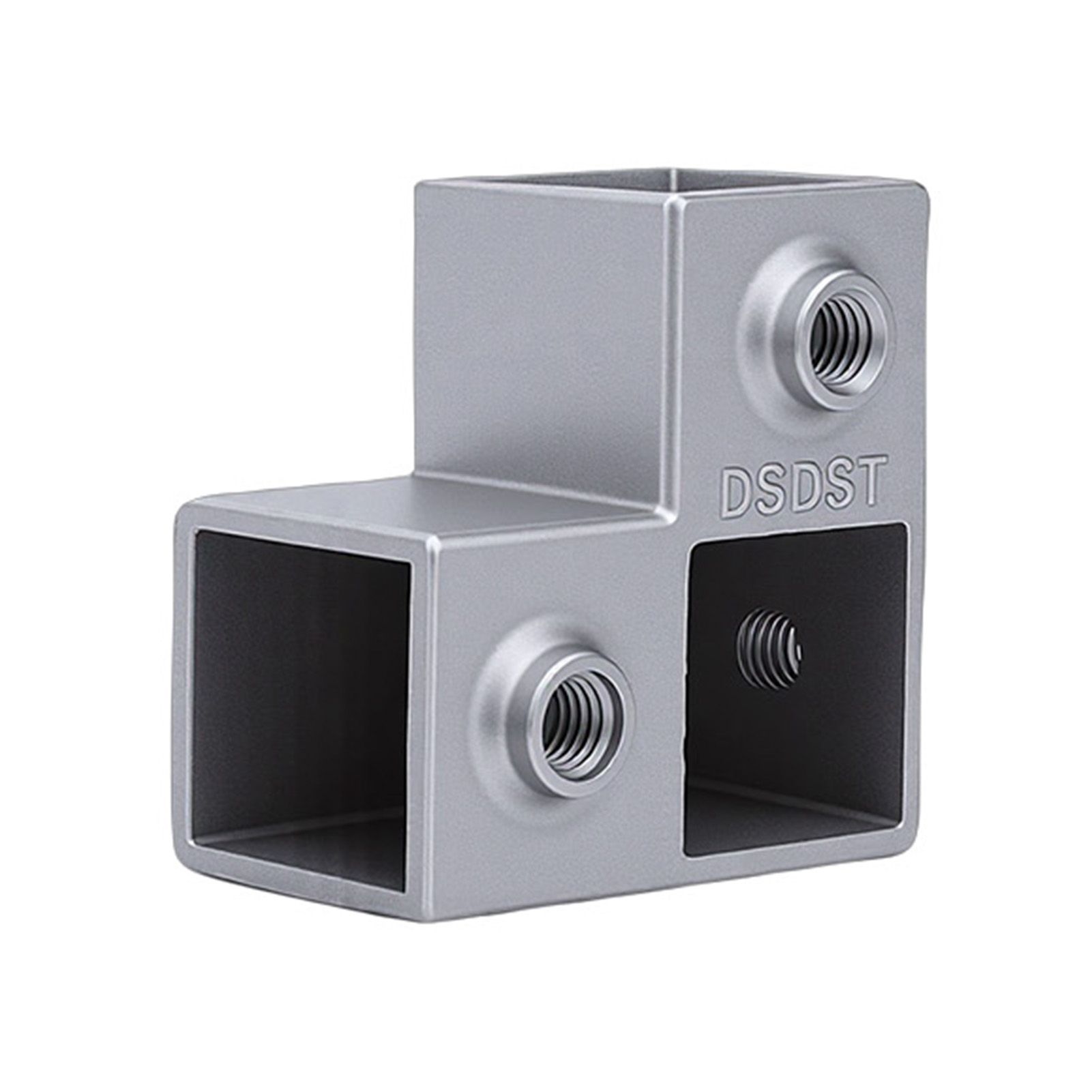 8PCS Square Tube Connector Aluminum 1 Inch 3 Way L Shaped Pipe Fitting 90 view 5