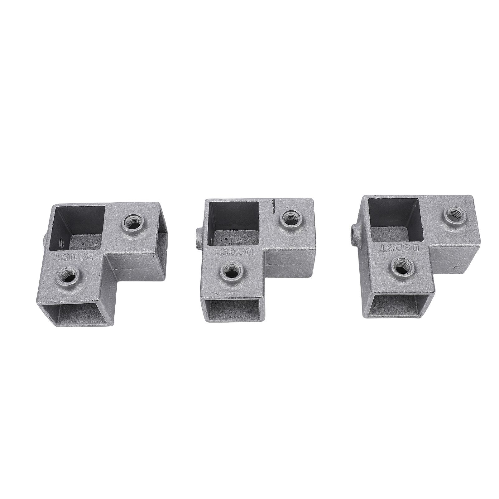 8PCS Square Tube Connector Aluminum 1 Inch 3 Way L Shaped Pipe Fitting 90 view 11