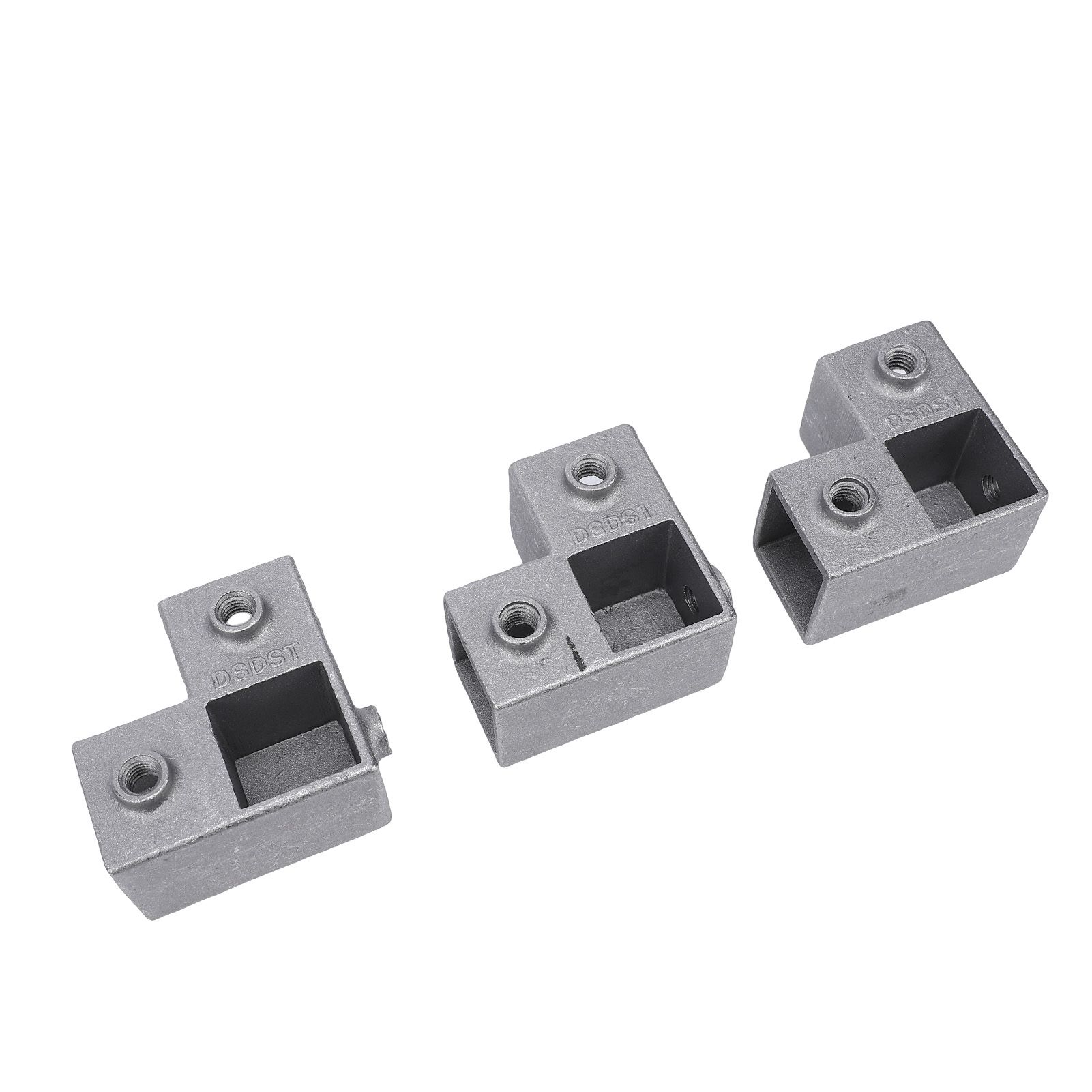 8PCS Square Tube Connector Aluminum 1 Inch 3 Way L Shaped Pipe Fitting 90 view 12