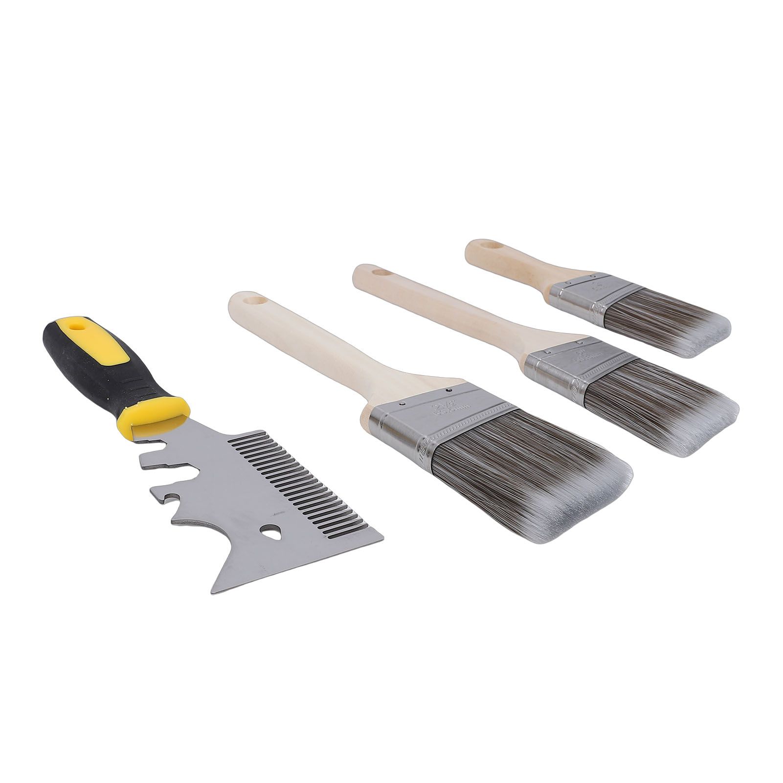 Angled Brushes with Paint Comb 2in 2.5in Short Long Handle Brushes for view 9