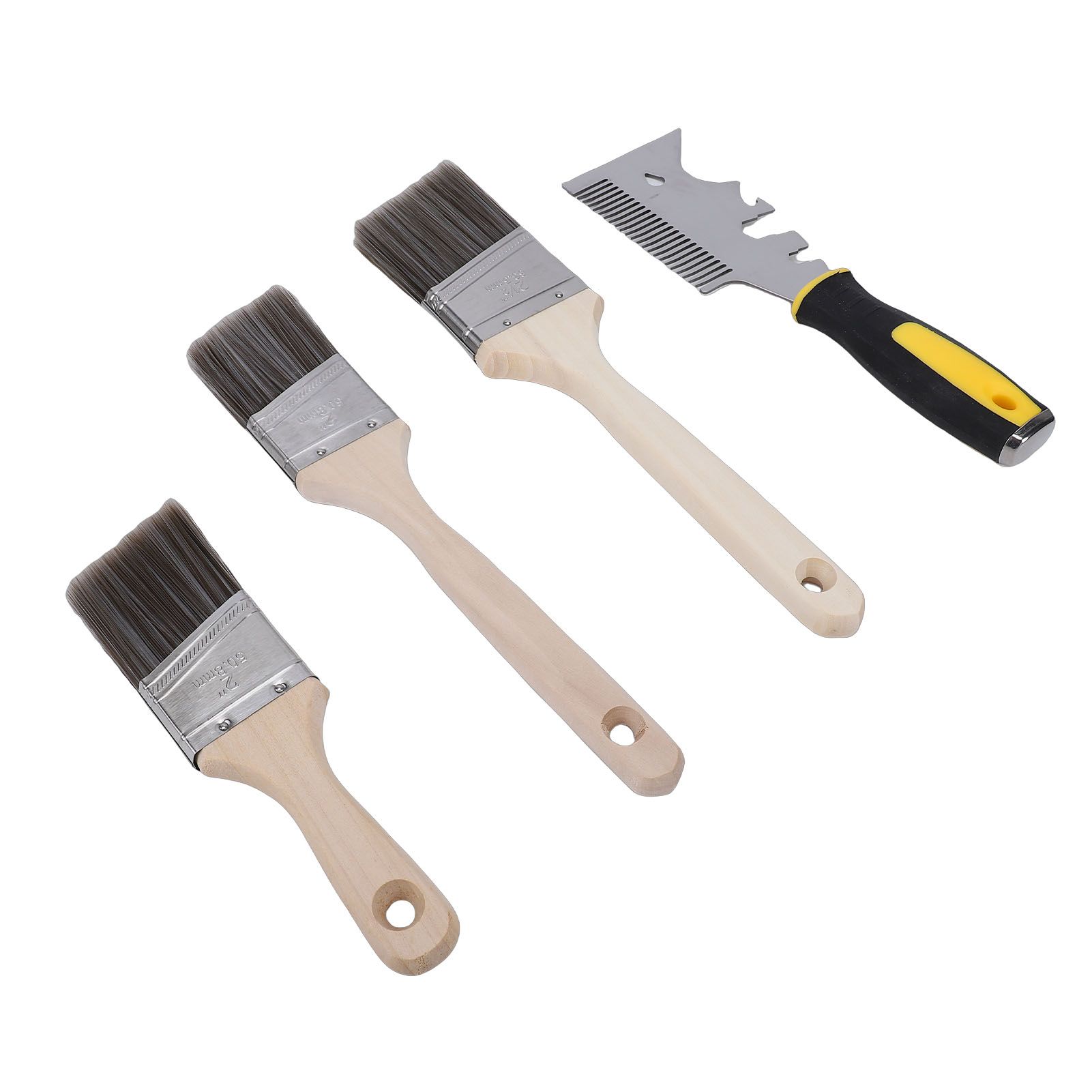Angled Brushes with Paint Comb 2in 2.5in Short Long Handle Brushes for view 10
