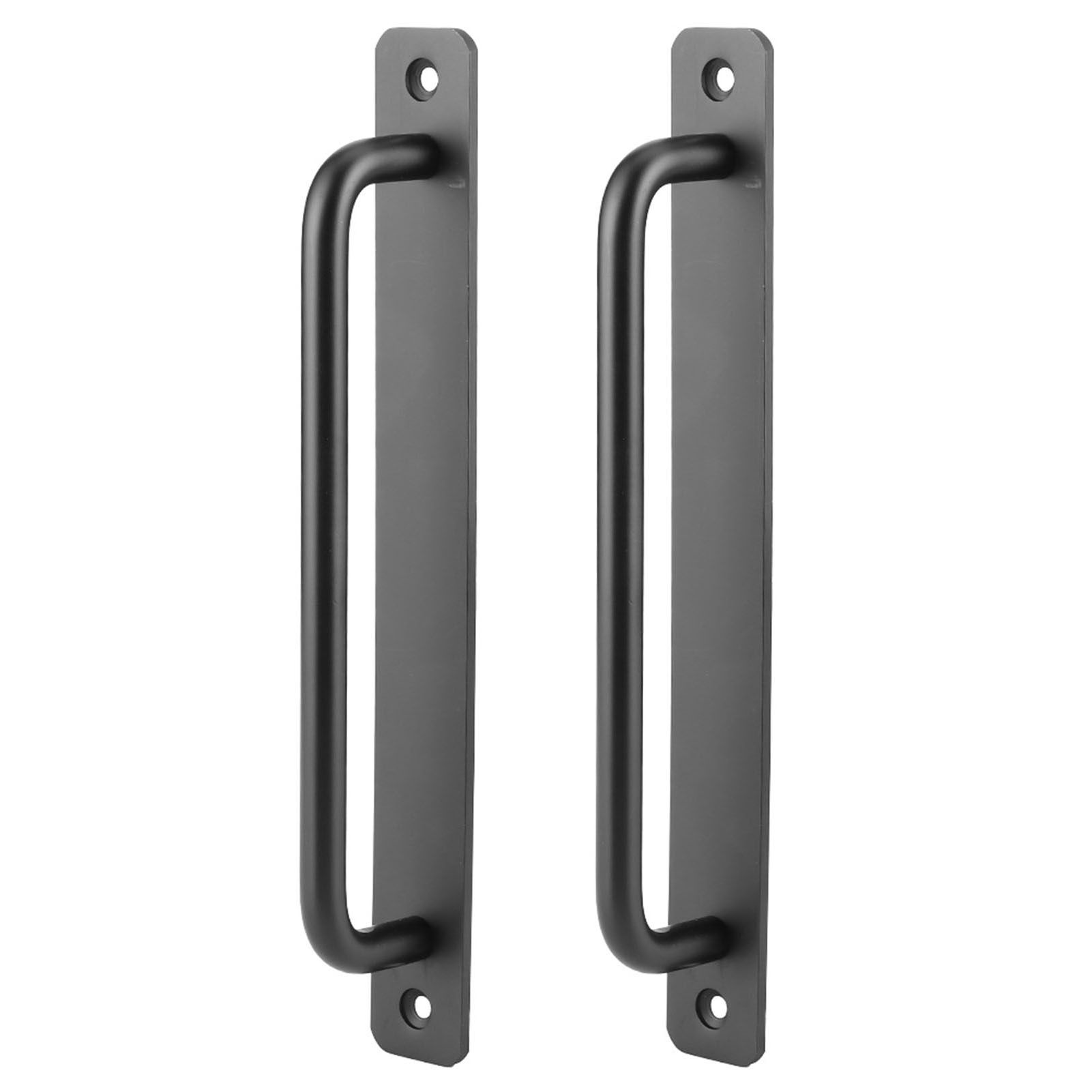 2pcs Elegant Sliding Door Handles Black Aluminum Alloy Pull Handles for