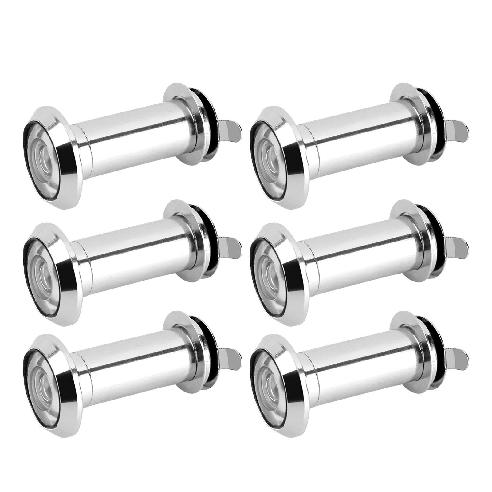 6PCS Door Viewer Peephole 220 Degree Wide Angle Peep Eye Hole 14mm Anti Theft view 2