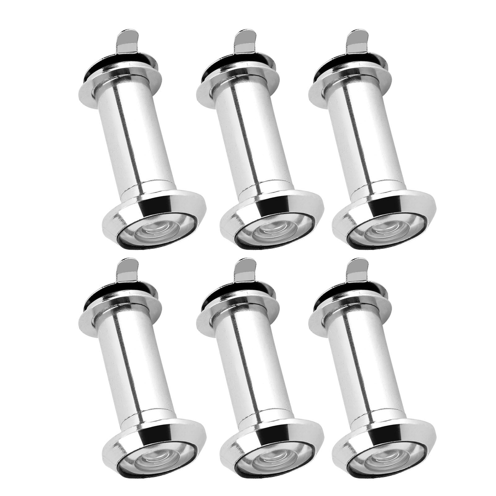 6PCS Door Viewer Peephole 220 Degree Wide Angle Peep Eye Hole 14mm Anti Theft view 4