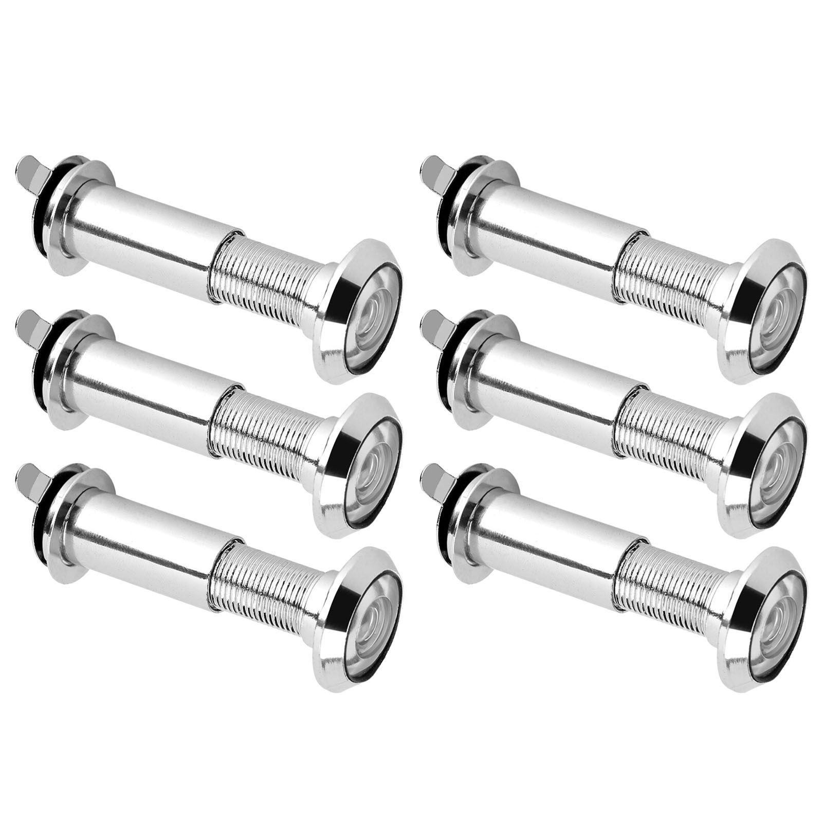 6PCS Door Viewer Peephole 220 Degree Wide Angle Peep Eye Hole 14mm Anti Theft view 7
