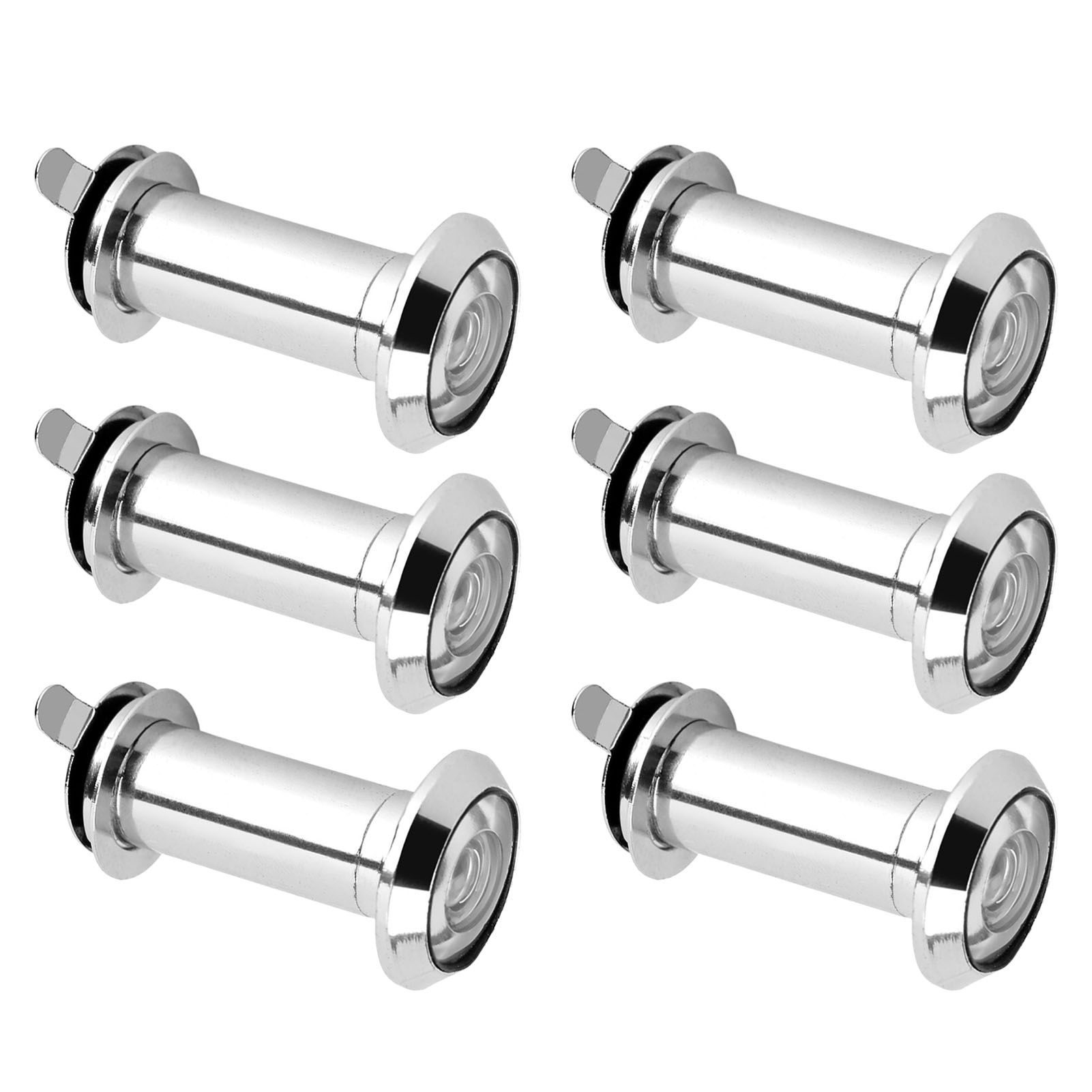 6PCS Door Viewer Peephole 220 Degree Wide Angle Peep Eye Hole 14mm Anti Theft view 8