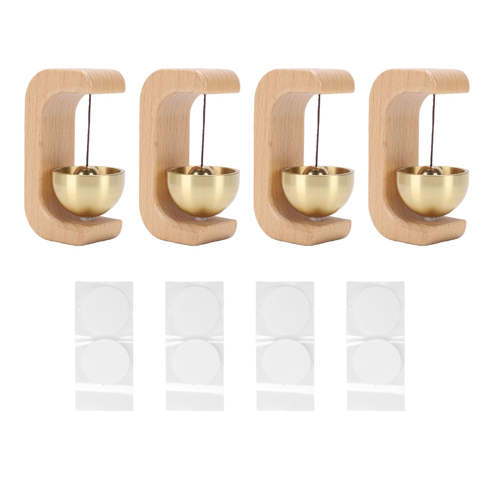 4PCS Shopkeepers Bell for Door Opening Wooden Magnetic C Shape Doorbell view 2