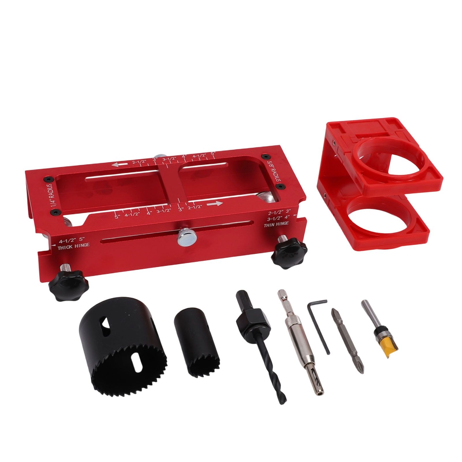 Door Hinge Jig and Lock Installation Kit Aluminum Alloy Plastic Door Hole