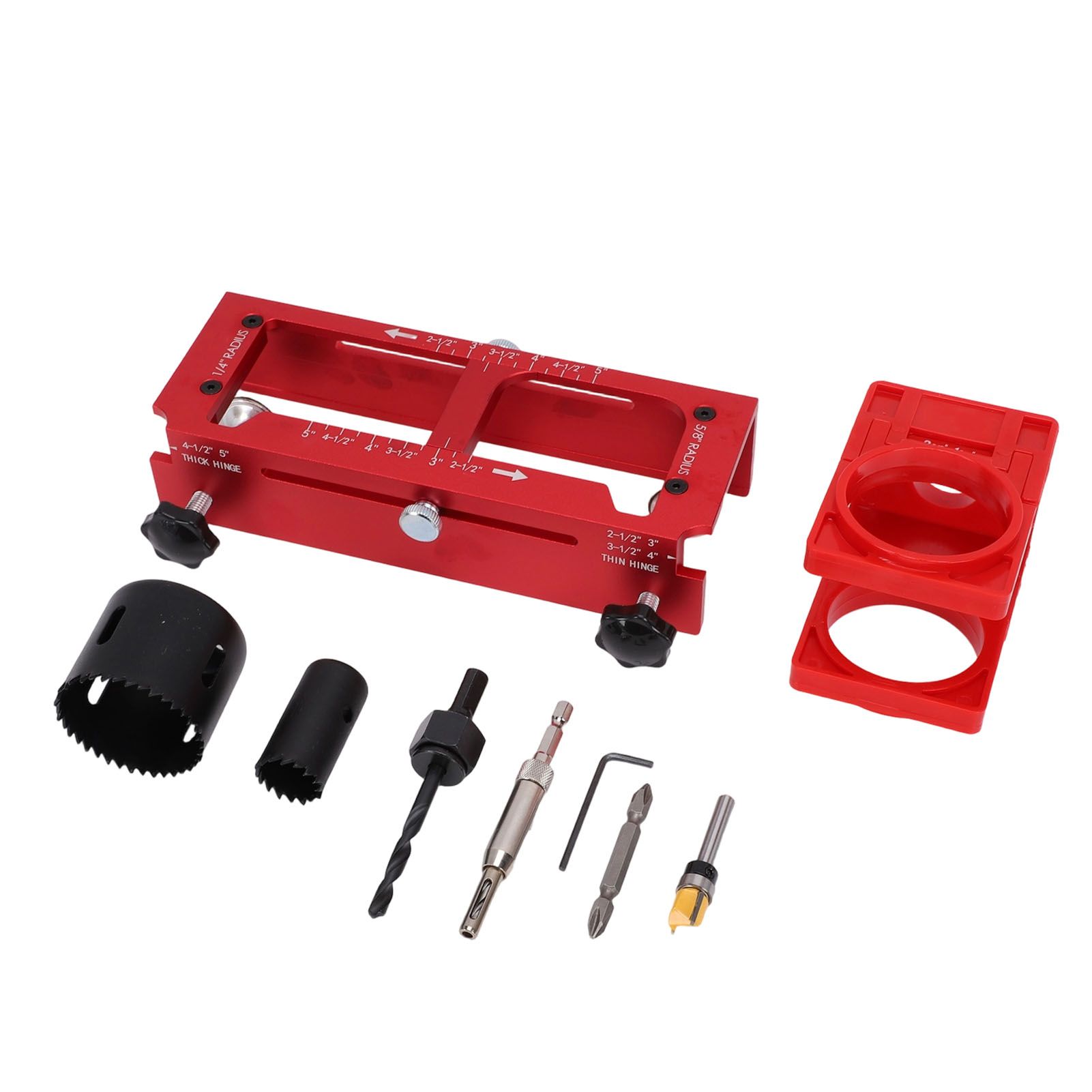 Door Hinge Jig and Lock Installation Kit Aluminum Alloy Plastic Door Hole view 4