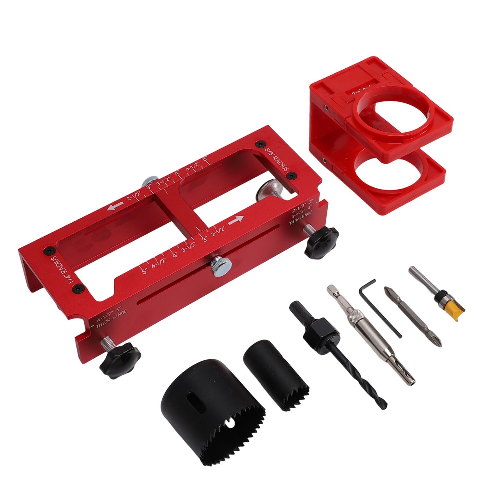 Door Hinge Jig and Lock Installation Kit Aluminum Alloy Plastic Door Hole view 5