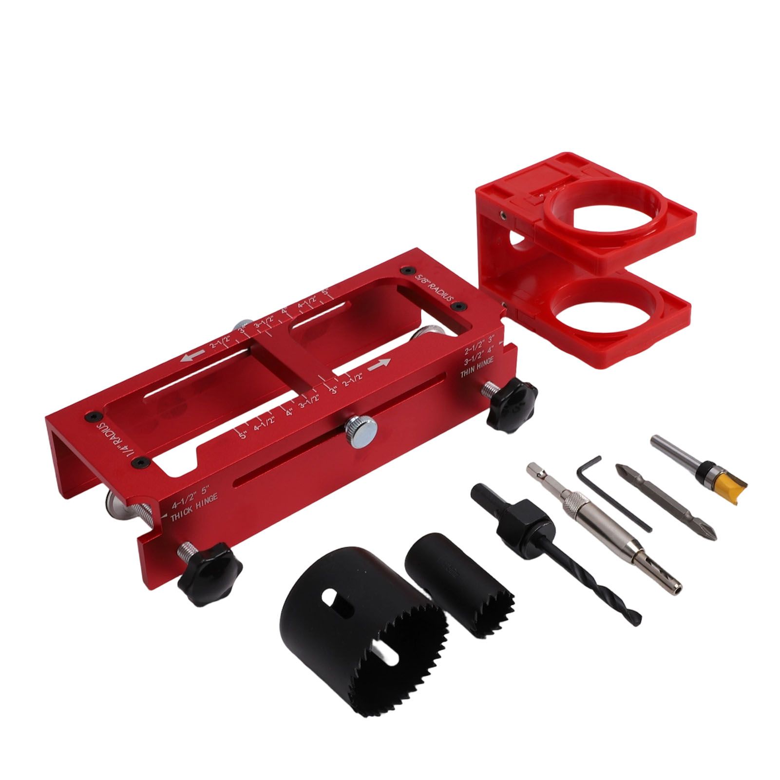 Door Hinge Jig and Lock Installation Kit Aluminum Alloy Plastic Door Hole view 6