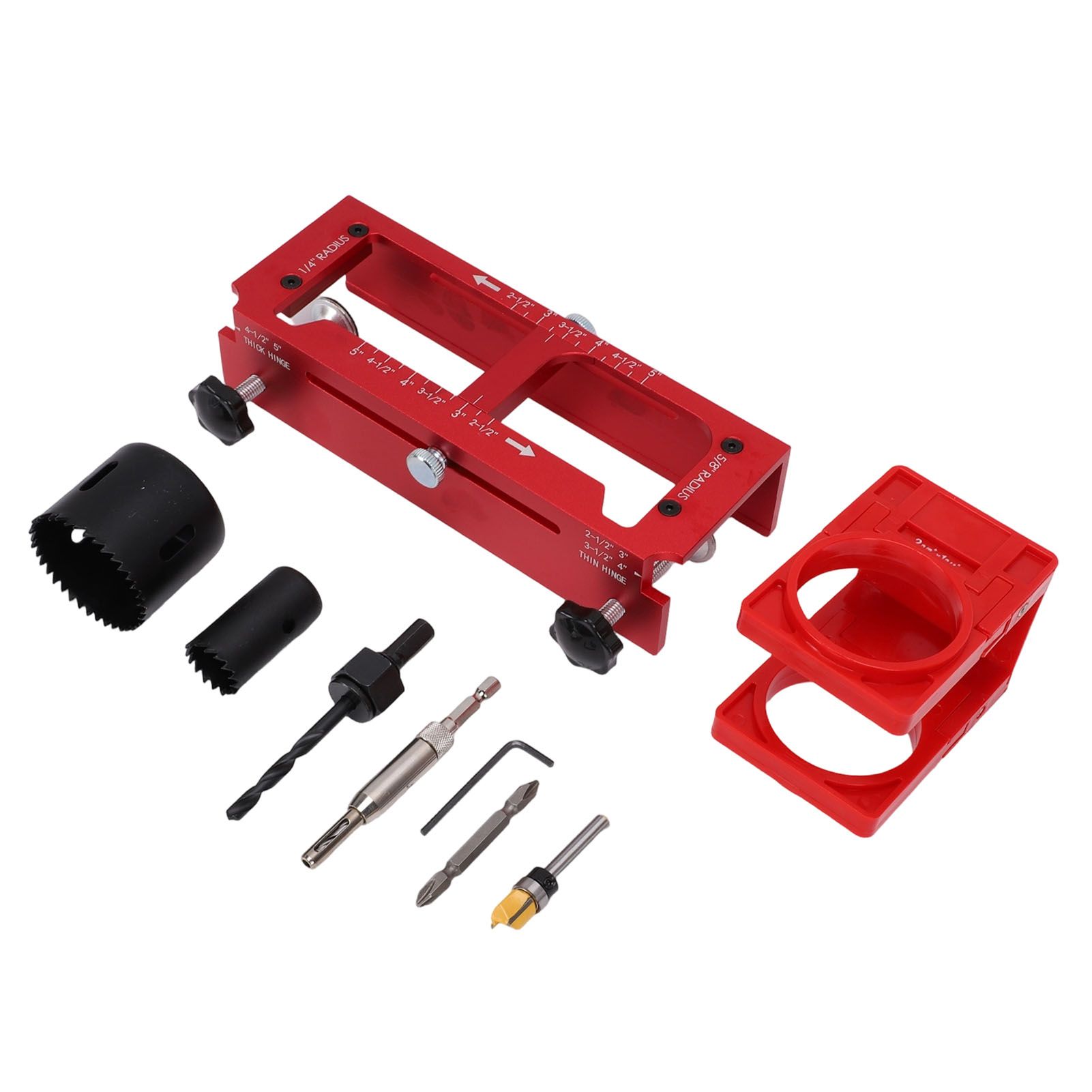 Door Hinge Jig and Lock Installation Kit Aluminum Alloy Plastic Door Hole view 7
